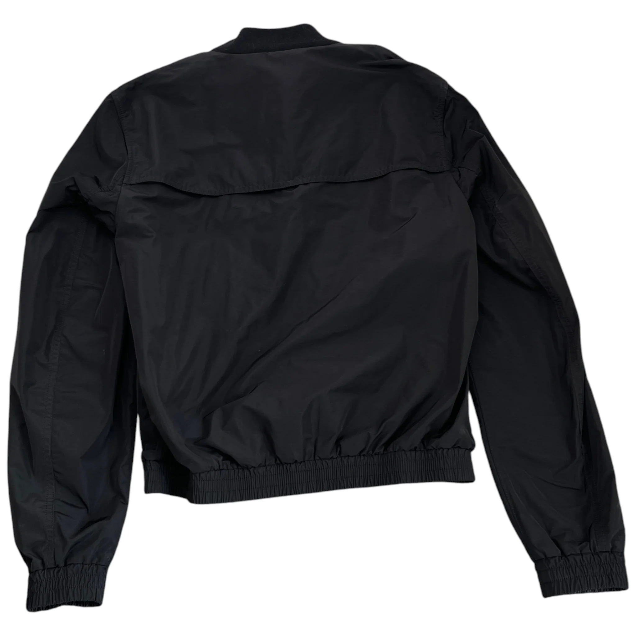 Men's Plaque Logo Bomber Jacket Black Size M - Image 2