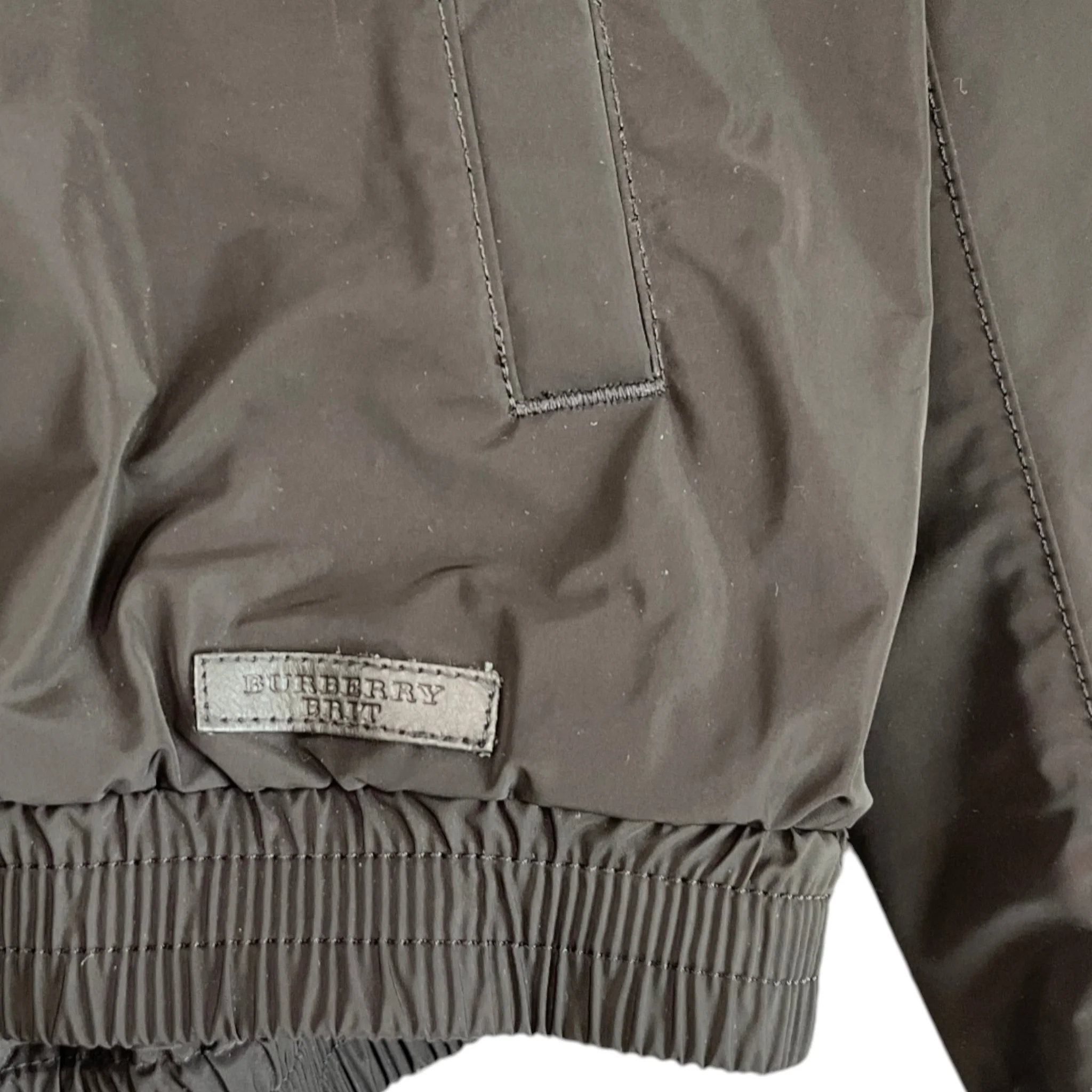 Men's Plaque Logo Bomber Jacket Black Size M - Image 5