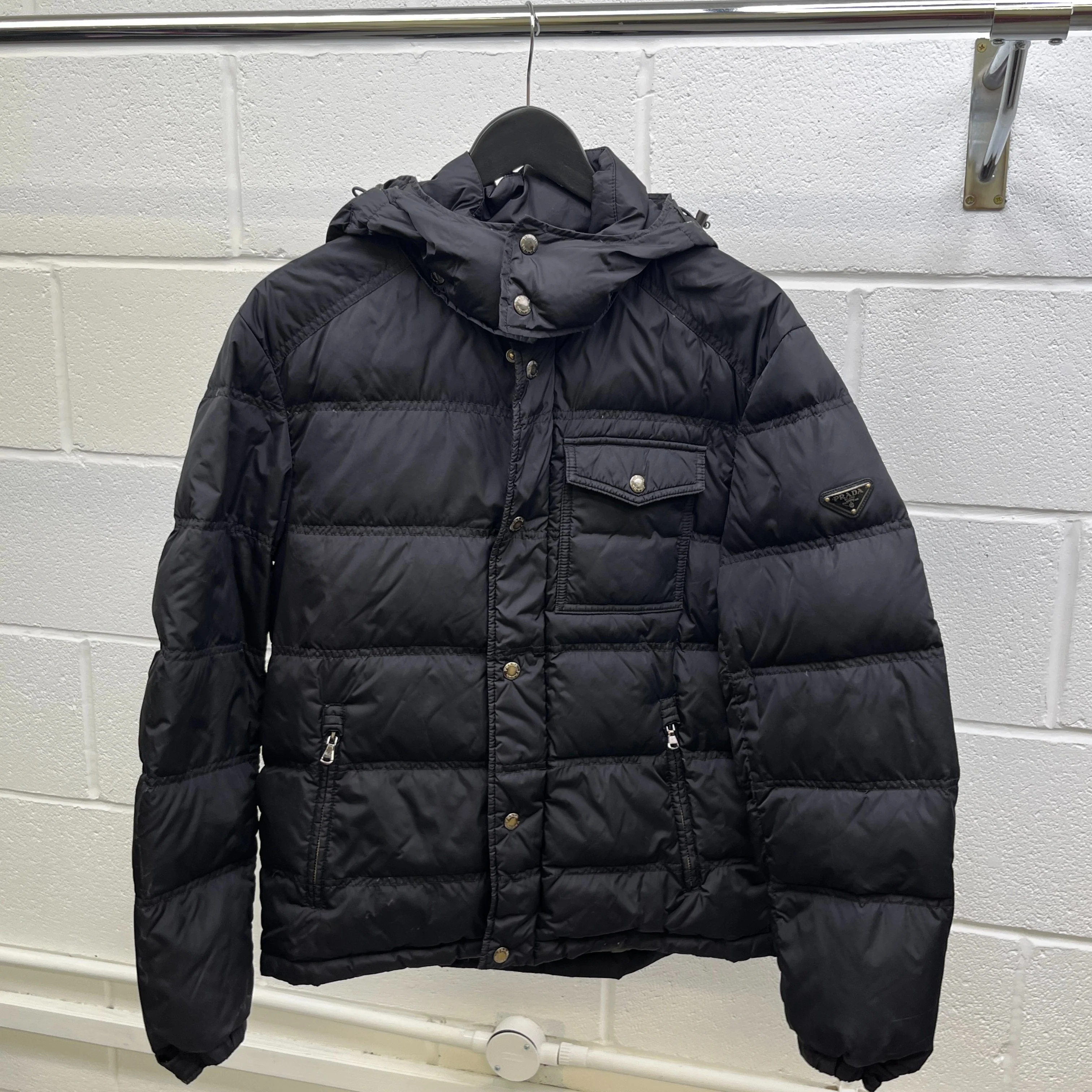 Men's Plaque Logo Down Jacket Black Size IT 48 / M - Image 8