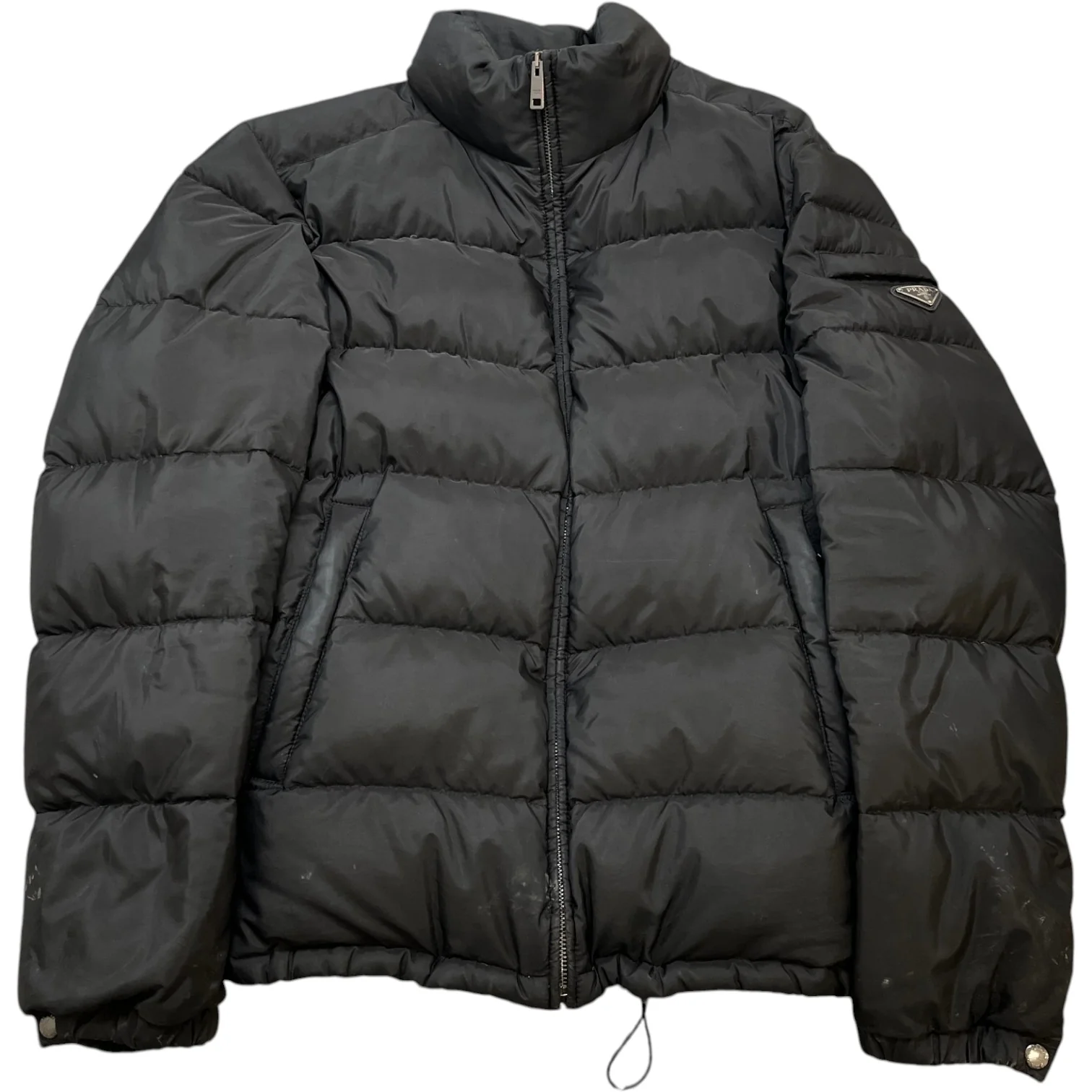 Men's Plaque Logo Down Jacket Black Size IT 52 / XL