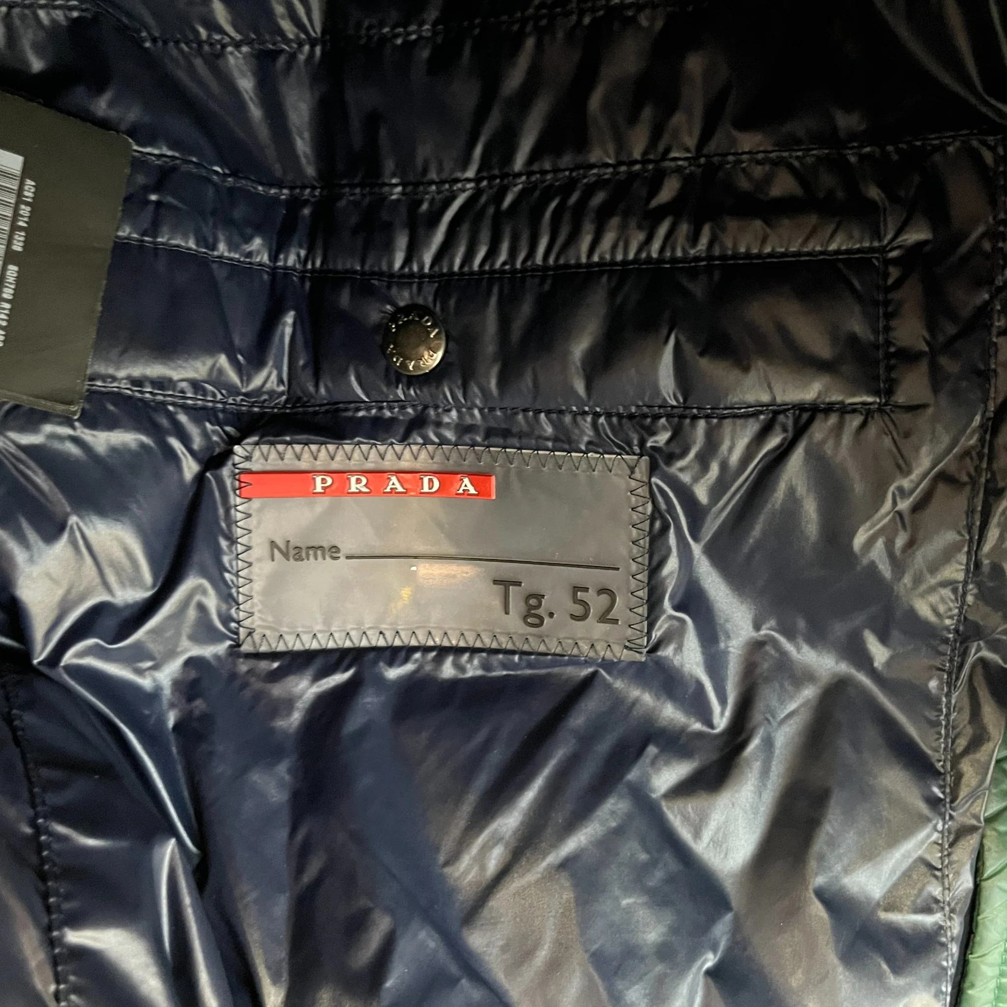 Men's Plaque Logo Down Jacket Green Size IT 52 / XL - Image 6
