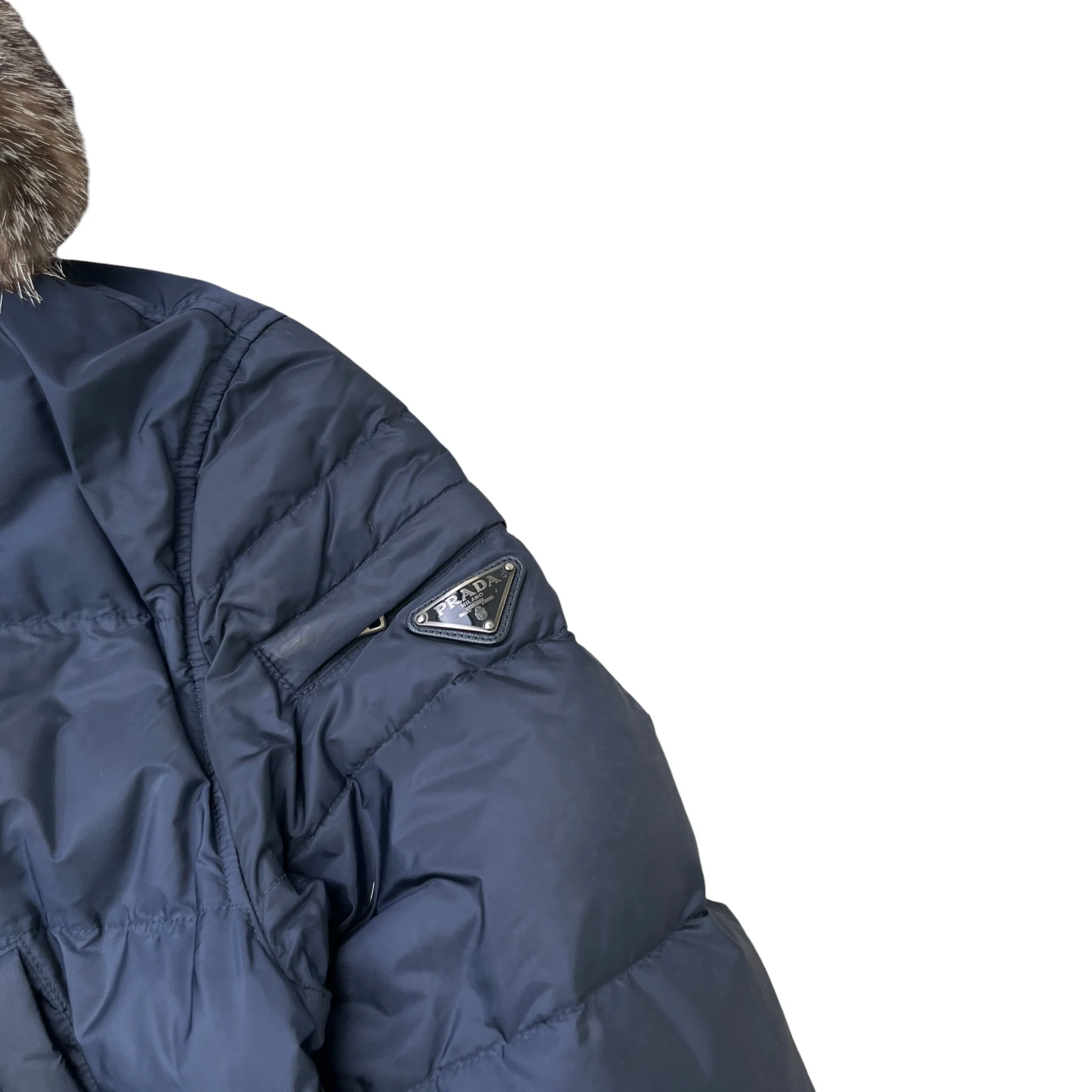 Men's Plaque Logo Down Jacket Navy Size IT 48 / M - Image 5