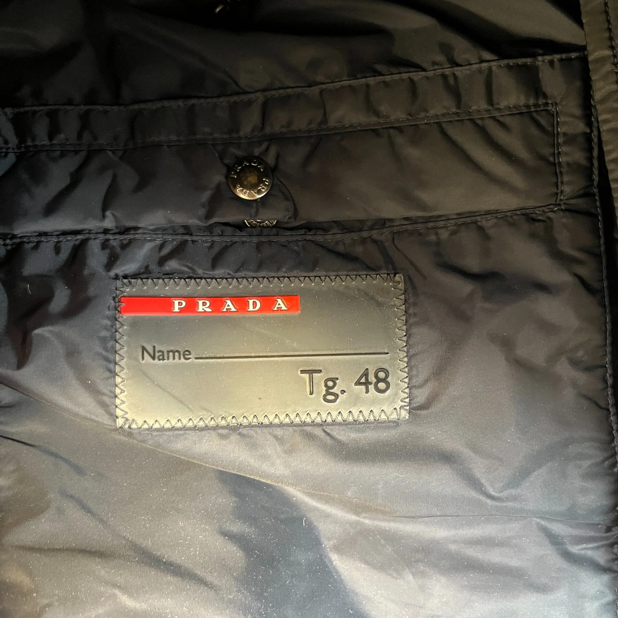 Men's Plaque Logo Down Jacket Navy Size IT 48 / M - Image 6