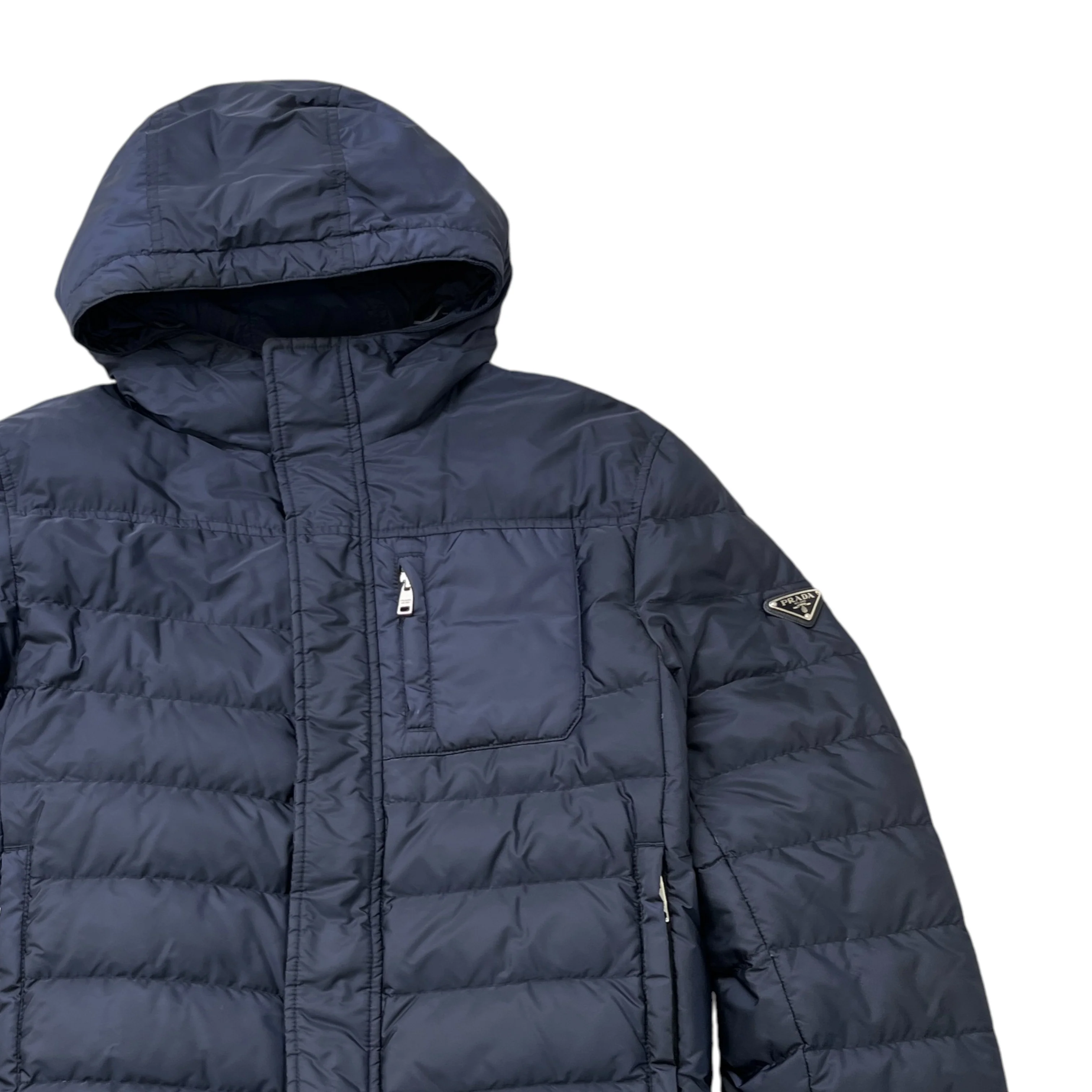 Men's Plaque Logo Down Jacket Navy Size IT 48 / M - Image 3