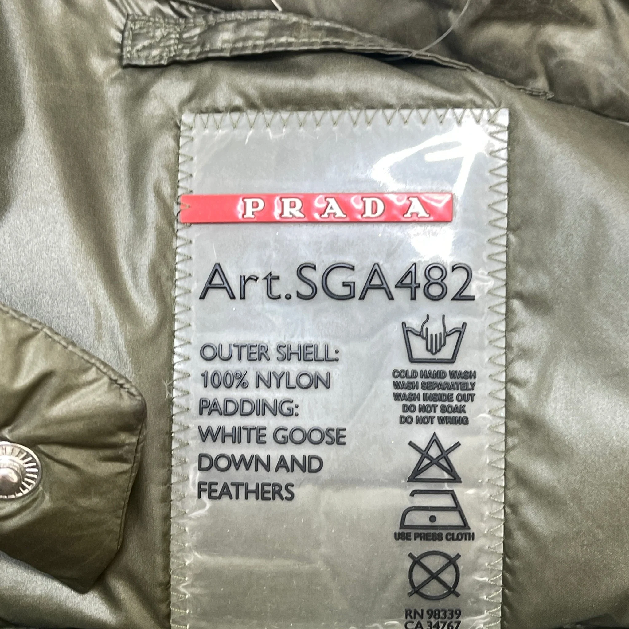 Men's Plaque Logo Gilet Khaki Size IT 46 / S - Image 7
