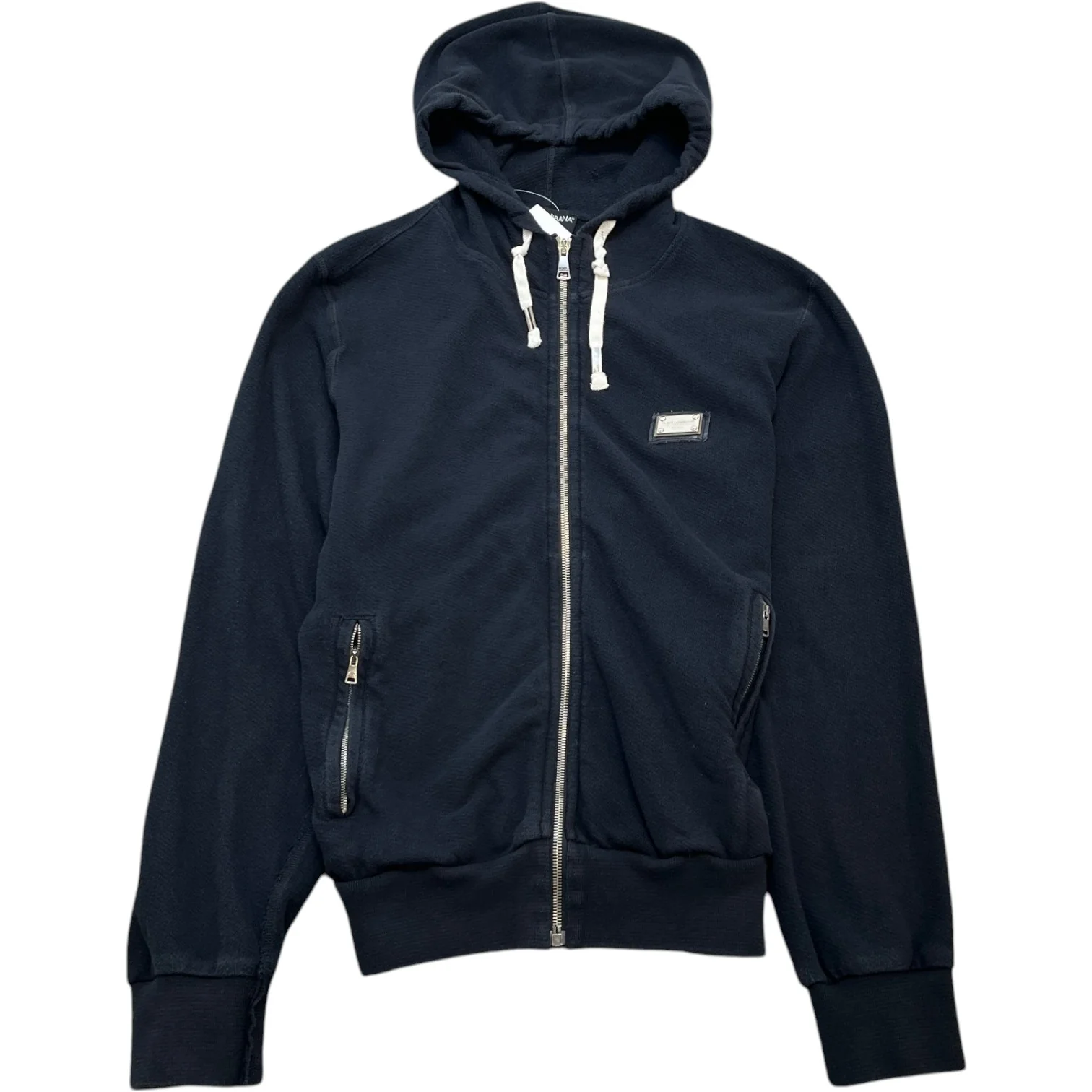 Men's Plaque Logo Hoodie Navy Size IT 46 / UK S