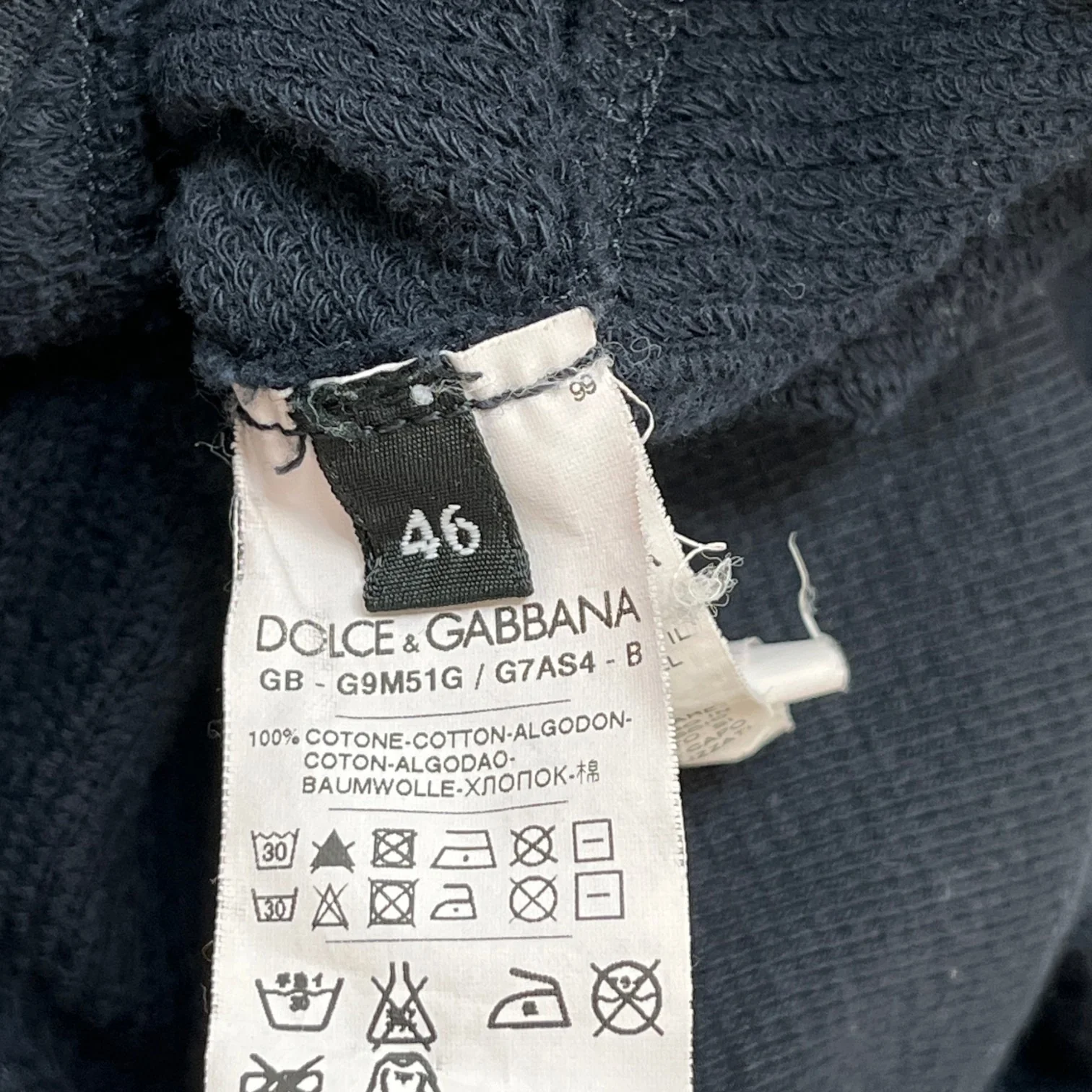 Men's Plaque Logo Hoodie Navy Size IT 46 / UK S - Image 7