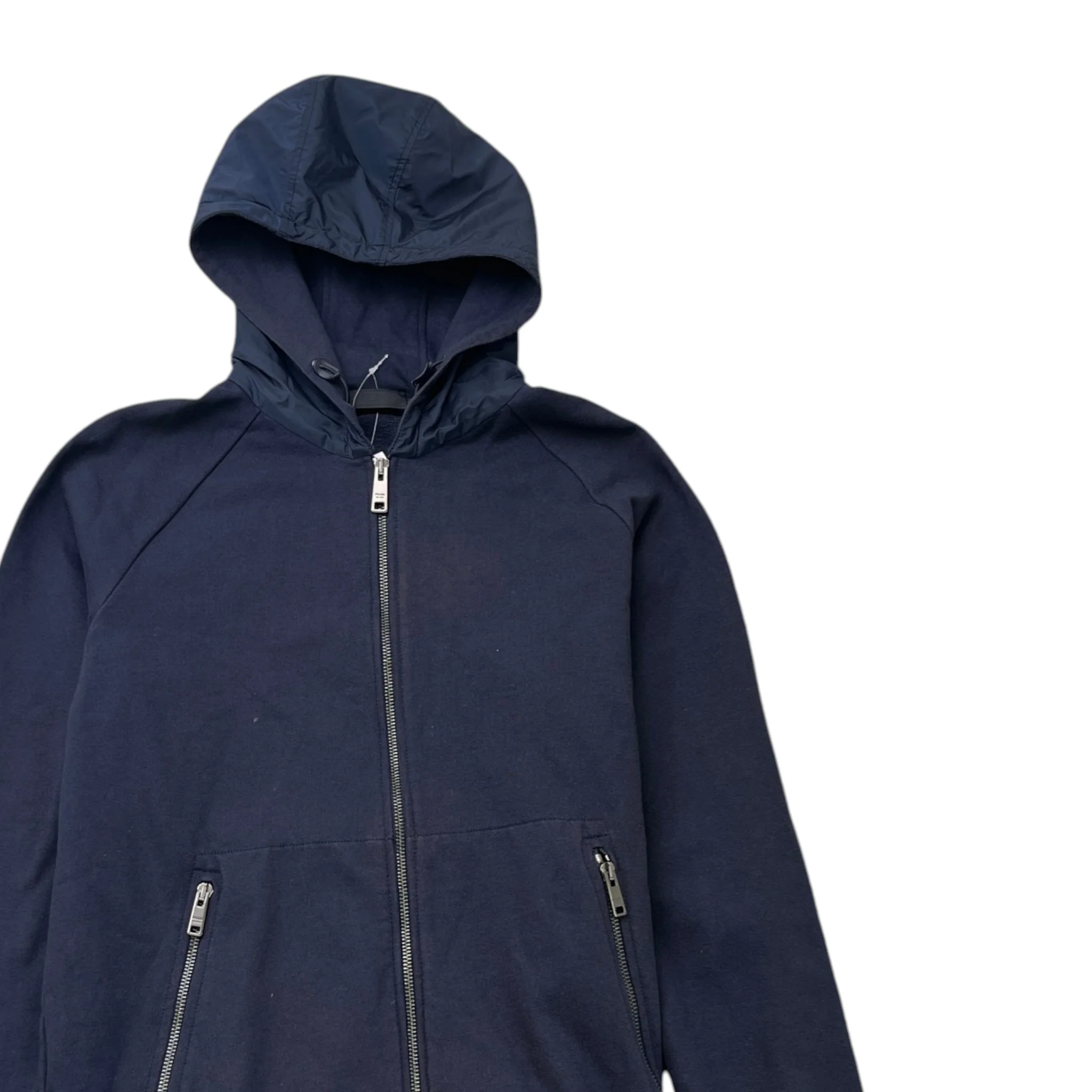 Men's Plaque Logo Hoodie Navy Size M - Image 3