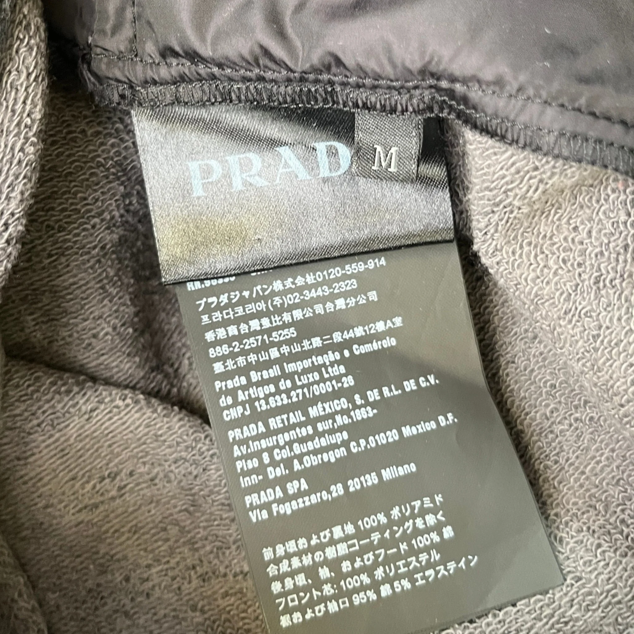 Men's Plaque Logo Jacket Grey Size M - Image 7