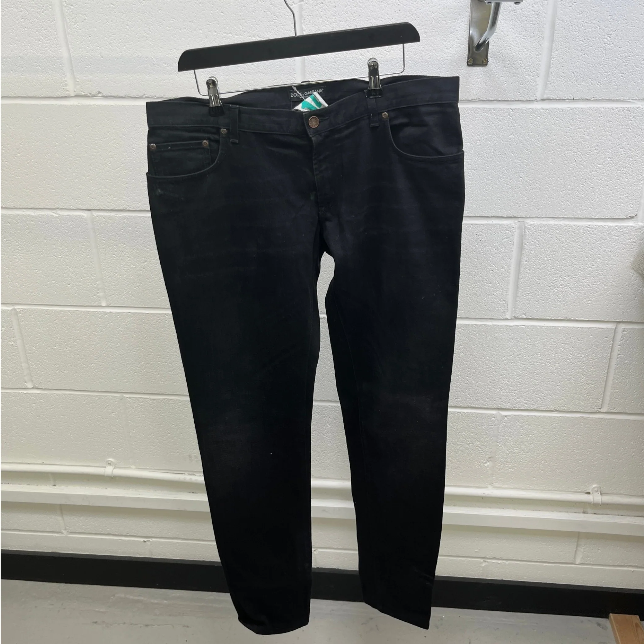 Men's Plaque Logo Jeans Black Size IT 50 / UK 34 - Image 15