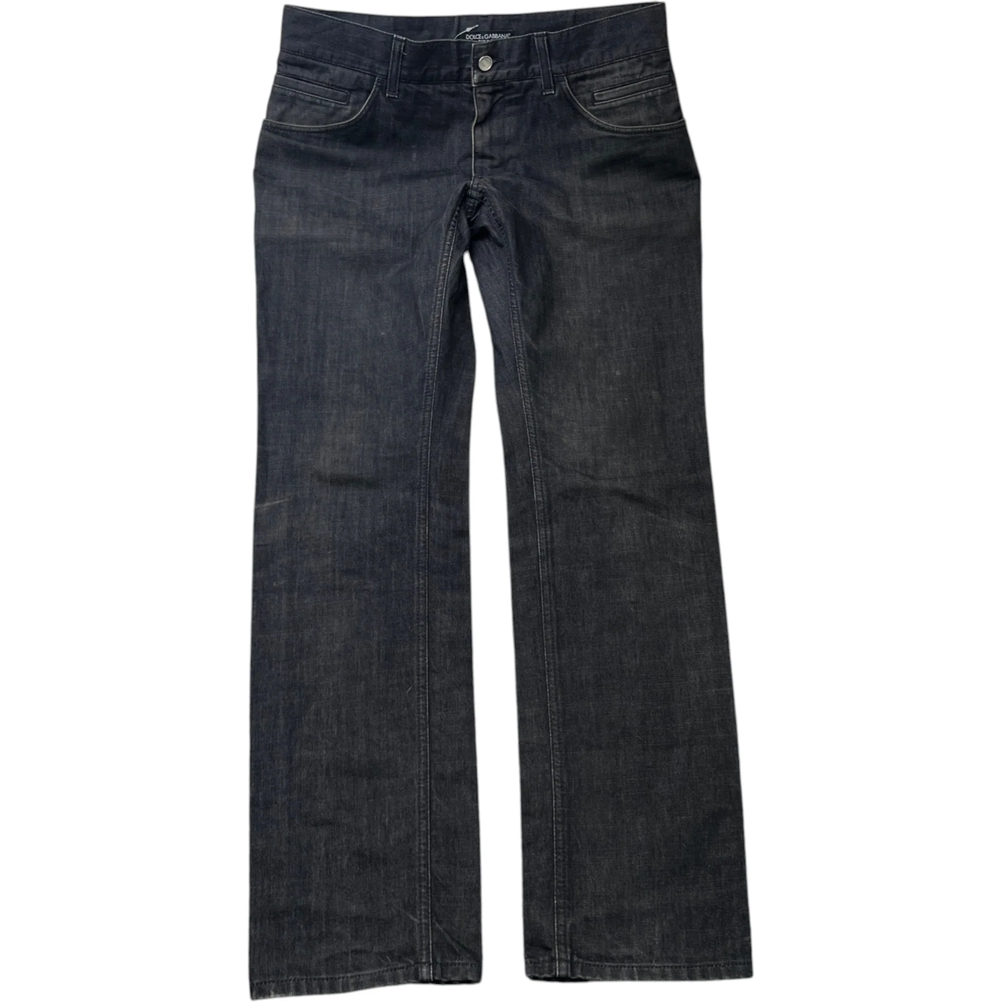 Men's Plaque Logo Jeans Charcoal Size IT 48 / UK 32