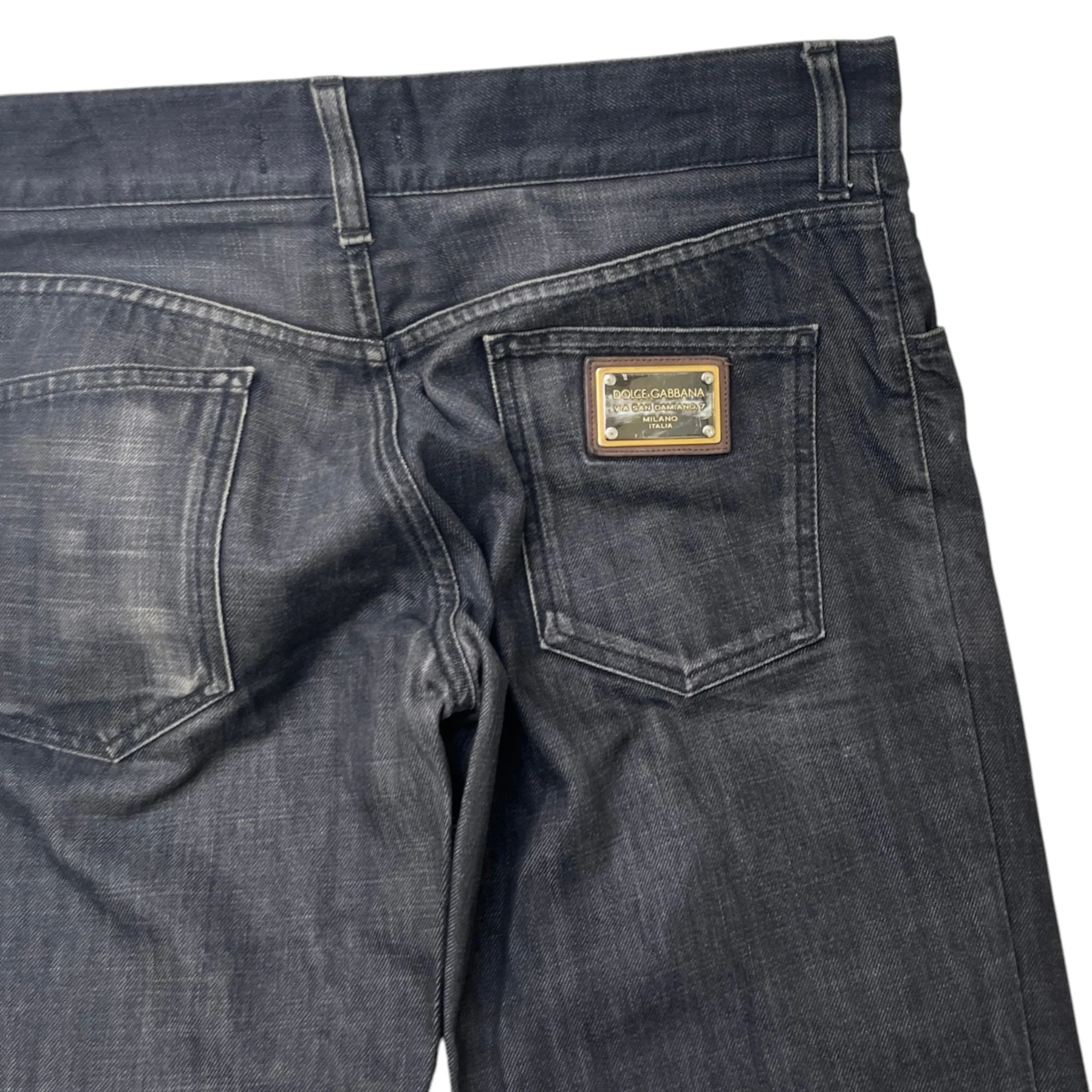 Men's Plaque Logo Jeans Charcoal Size IT 48 / UK 32 - Image 6