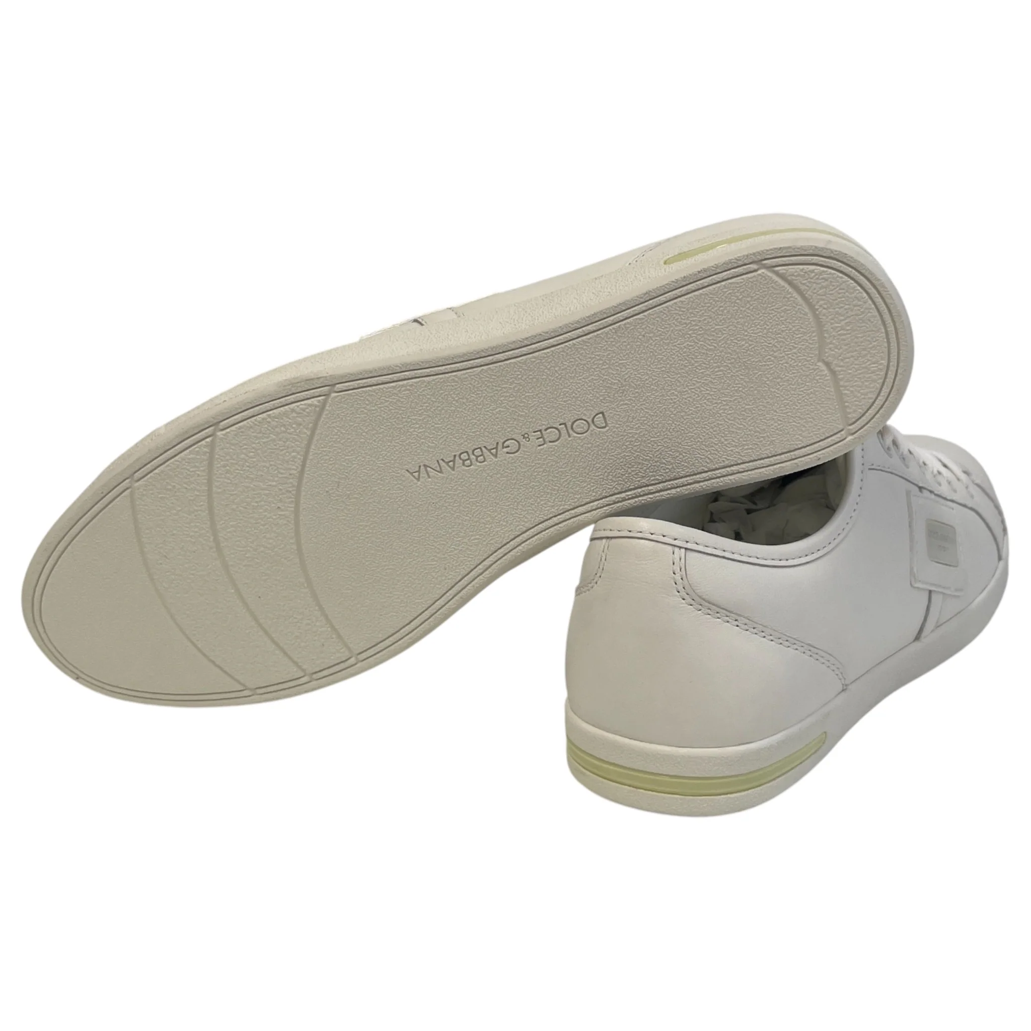 Men's Plaque Logo Low Trainers White Size EU 42 / UK 8 - Image 10