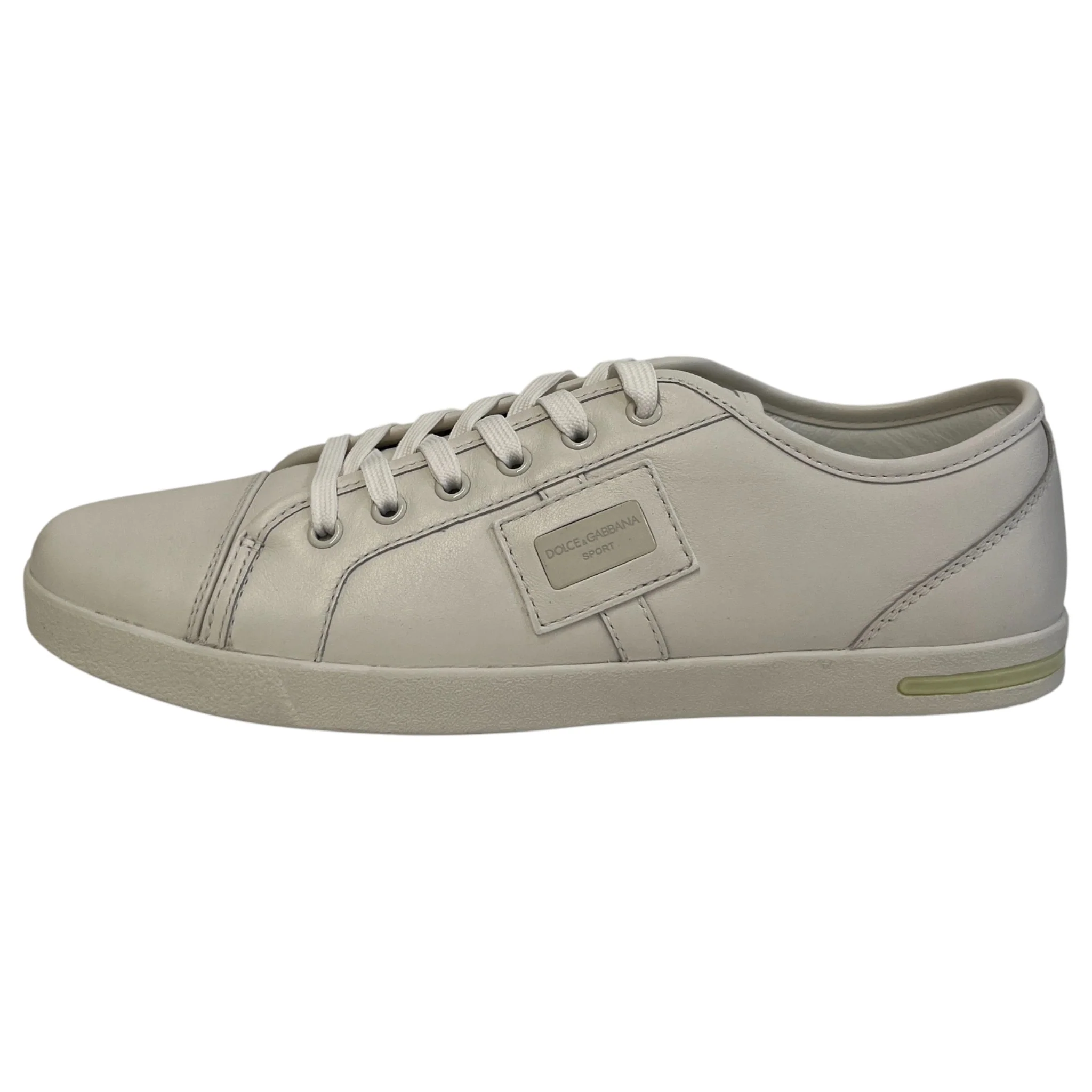 Men's Plaque Logo Low Trainers White Size EU 42 / UK 8 - Image 5
