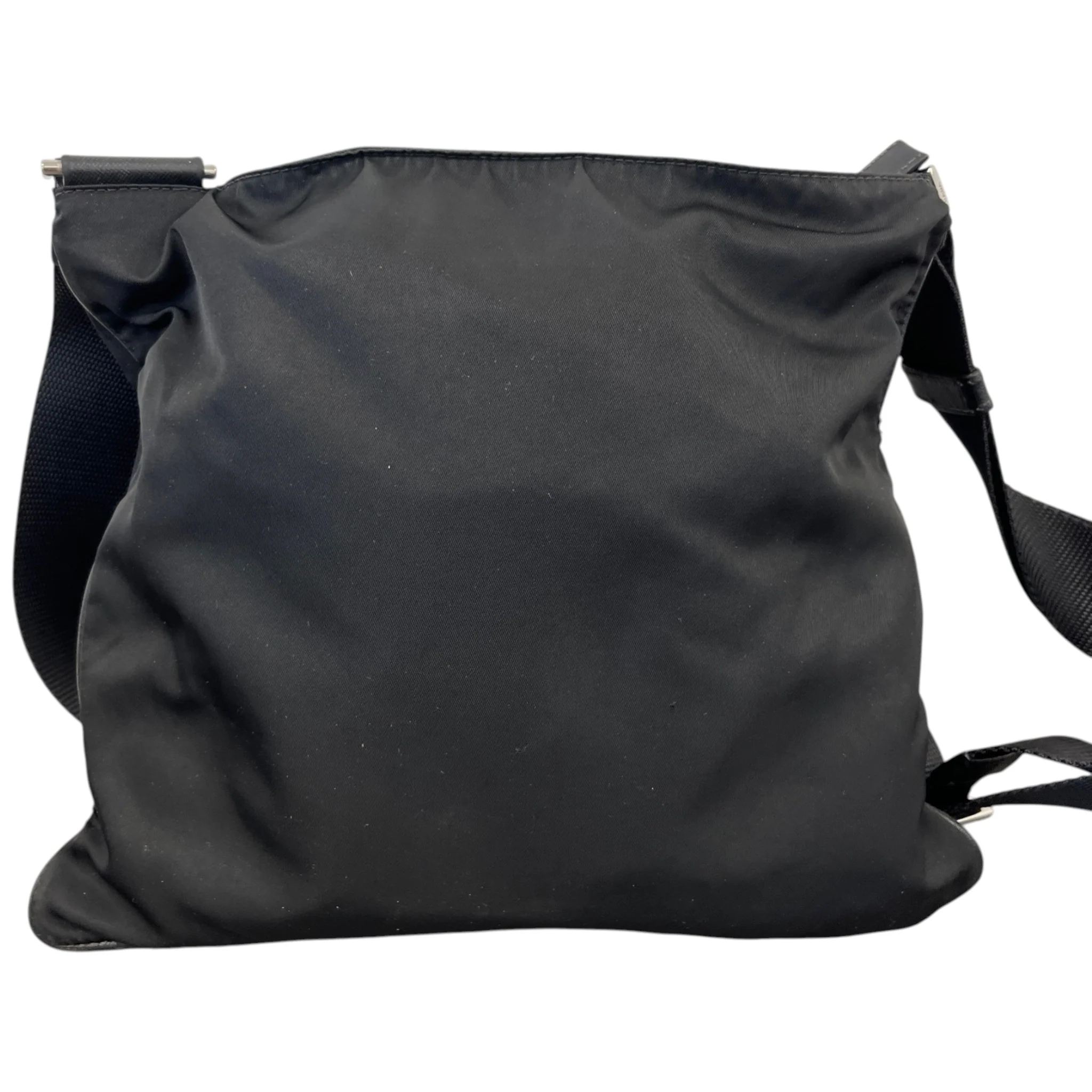 Men's Plaque Logo Messenger Bag Black - Image 3