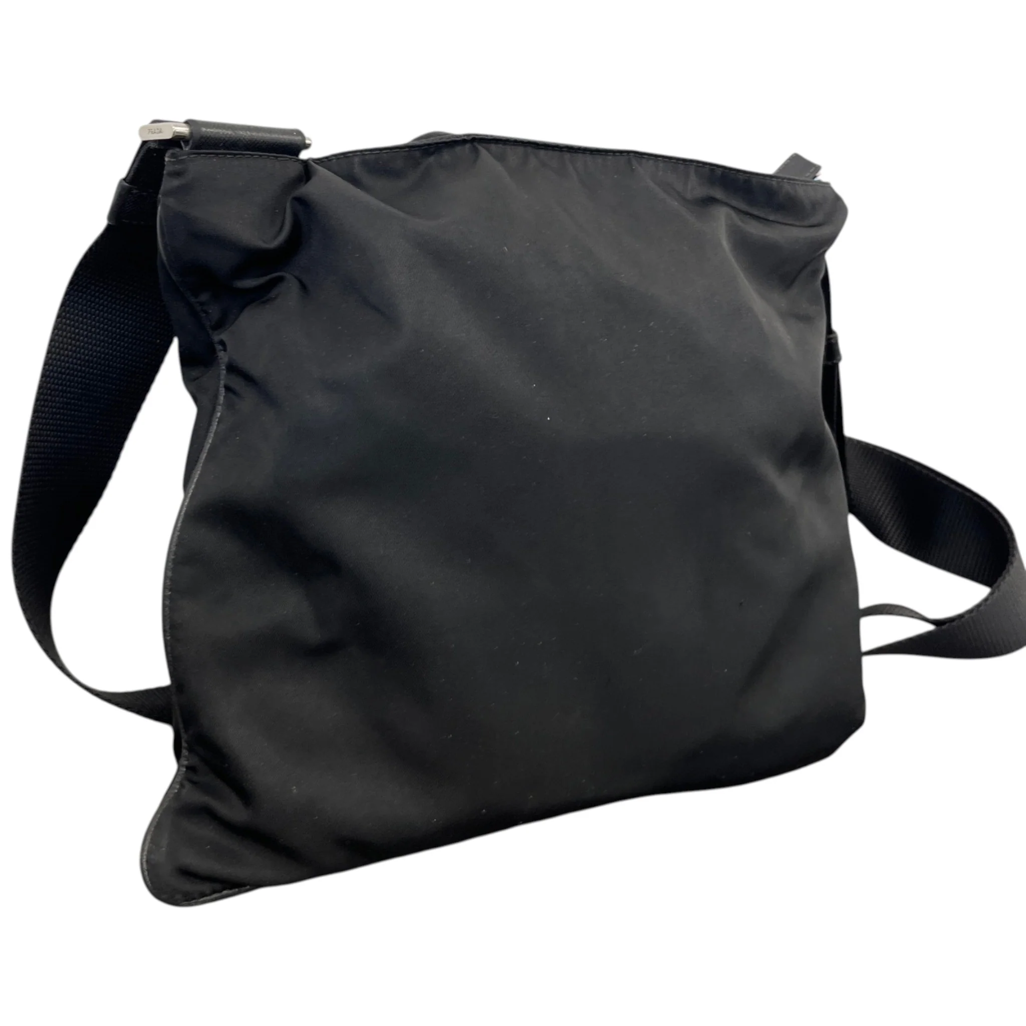 Men's Plaque Logo Messenger Bag Black - Image 6