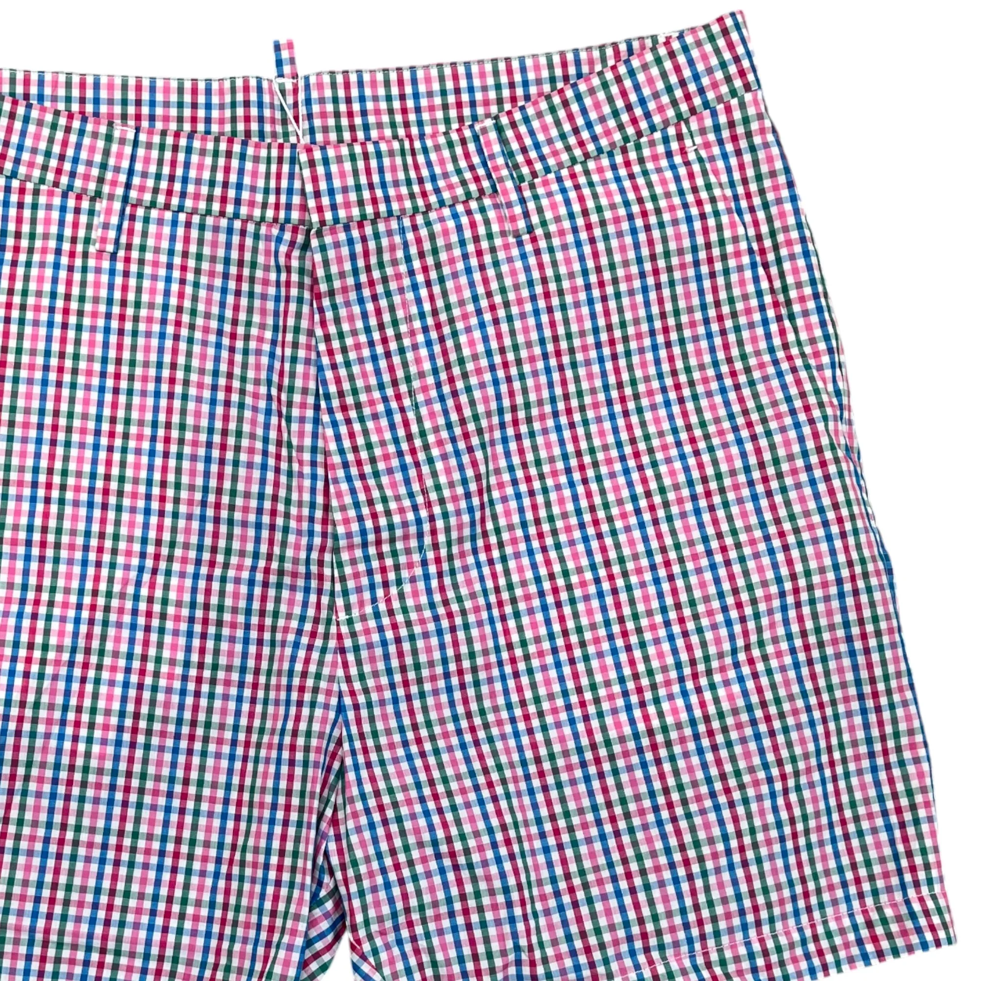 Men's Plaque Logo Plaid Shorts Pink Size IT 48 / UK 32 - Image 3