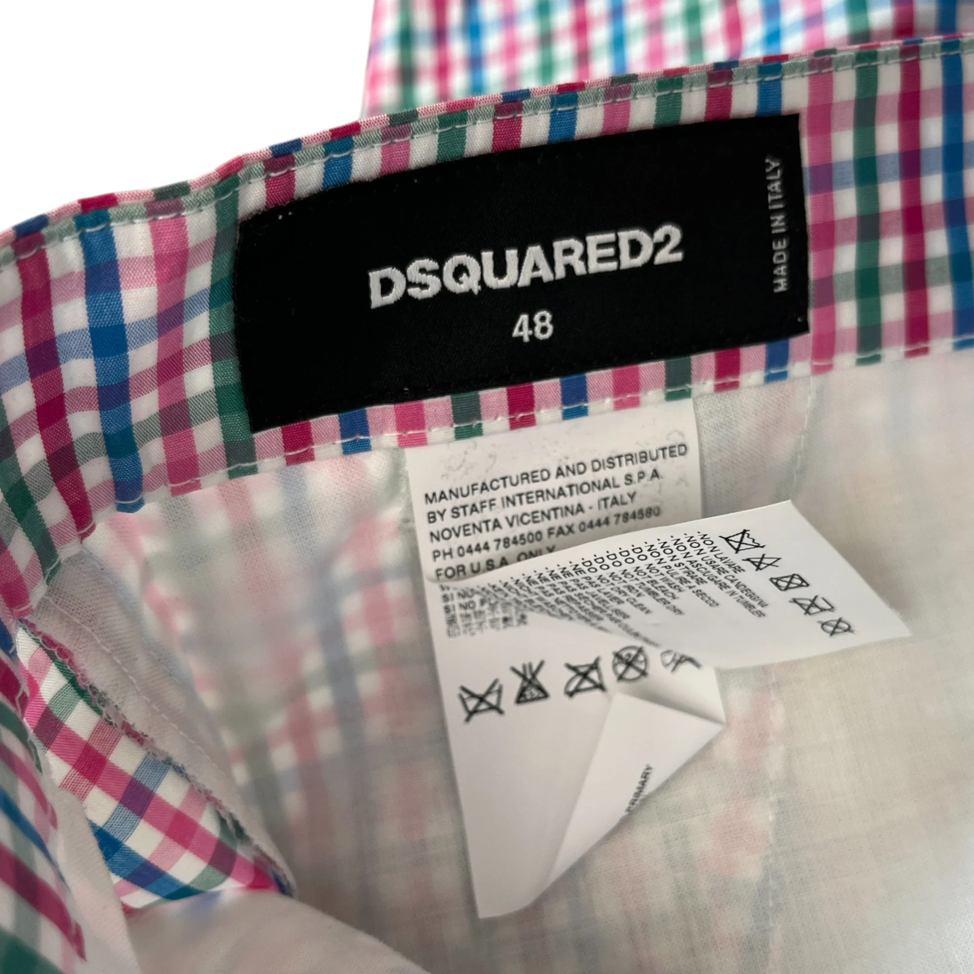 Men's Plaque Logo Plaid Shorts Pink Size IT 48 / UK 32 - Image 5