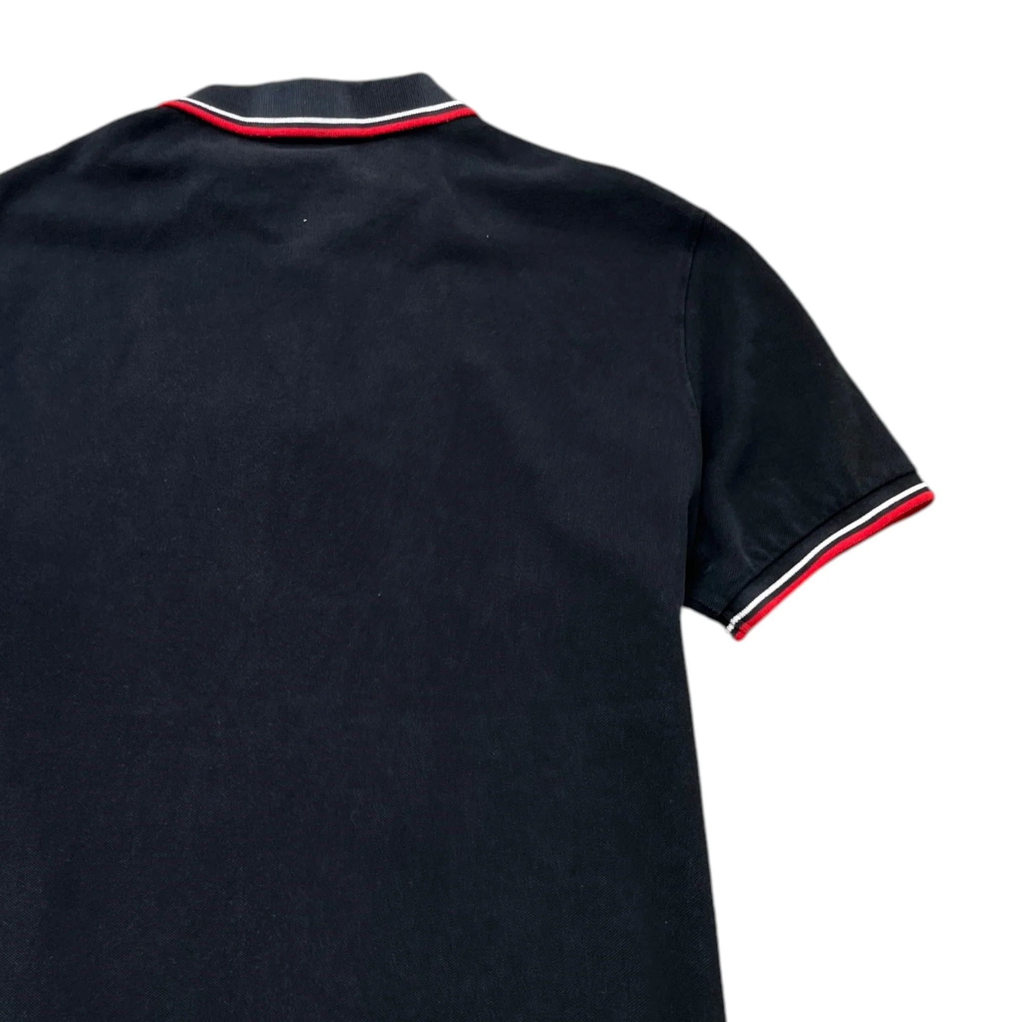 Men's Plaque Logo Polo Shirt Black Size XL - Image 4
