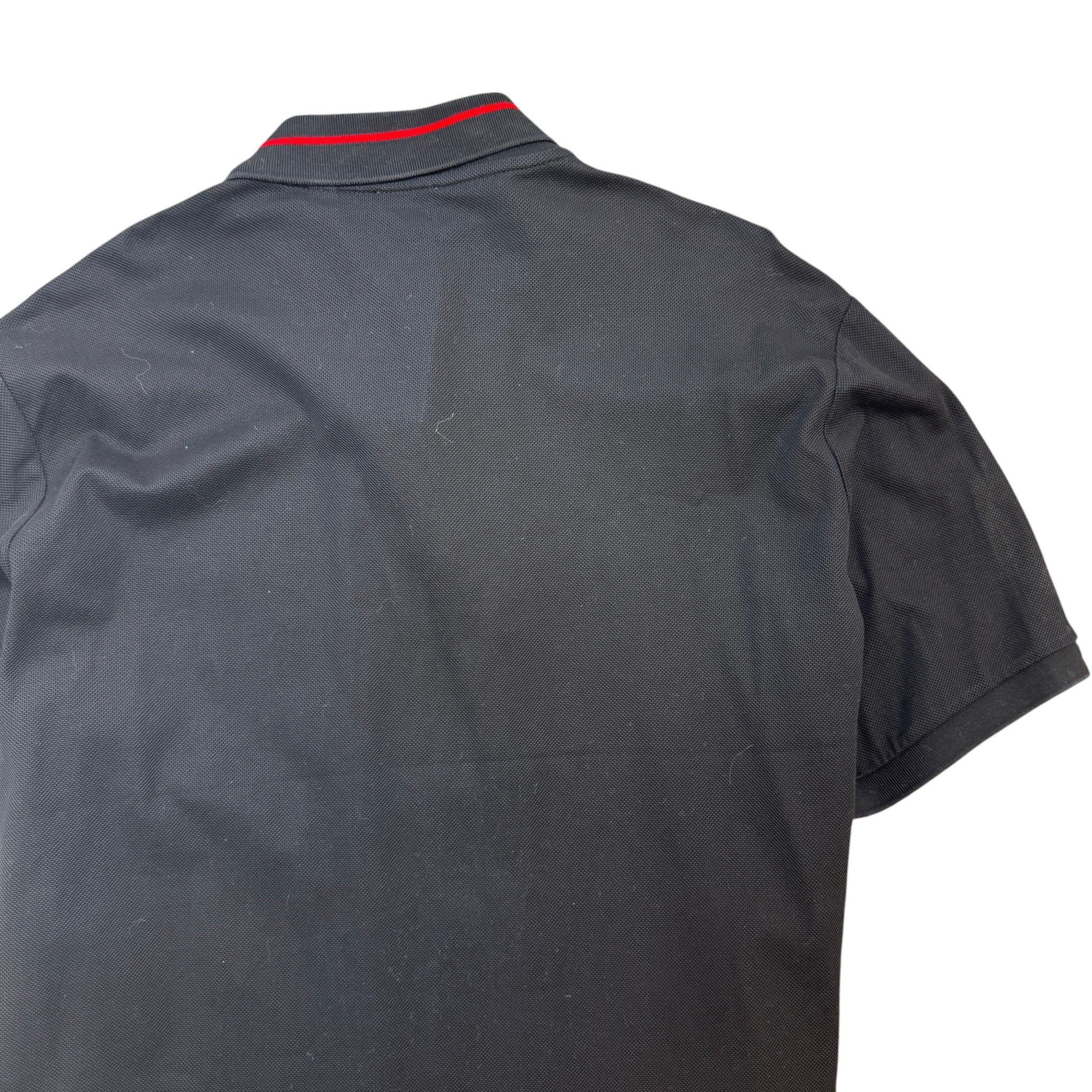 Men's Plaque Logo Polo Shirt Black Size XXL - Image 4