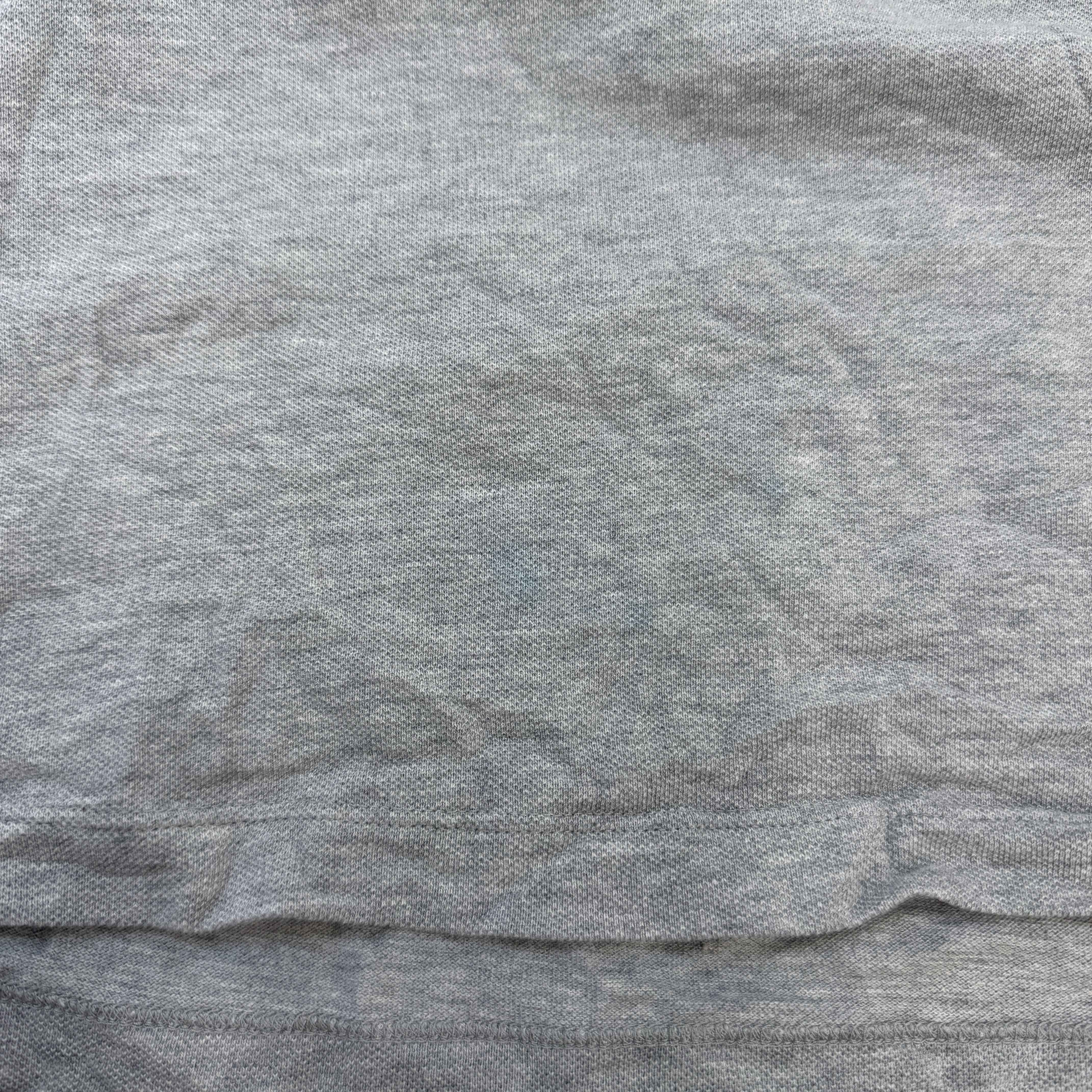 Men's Plaque Logo Polo Shirt Grey Size L - Image 9