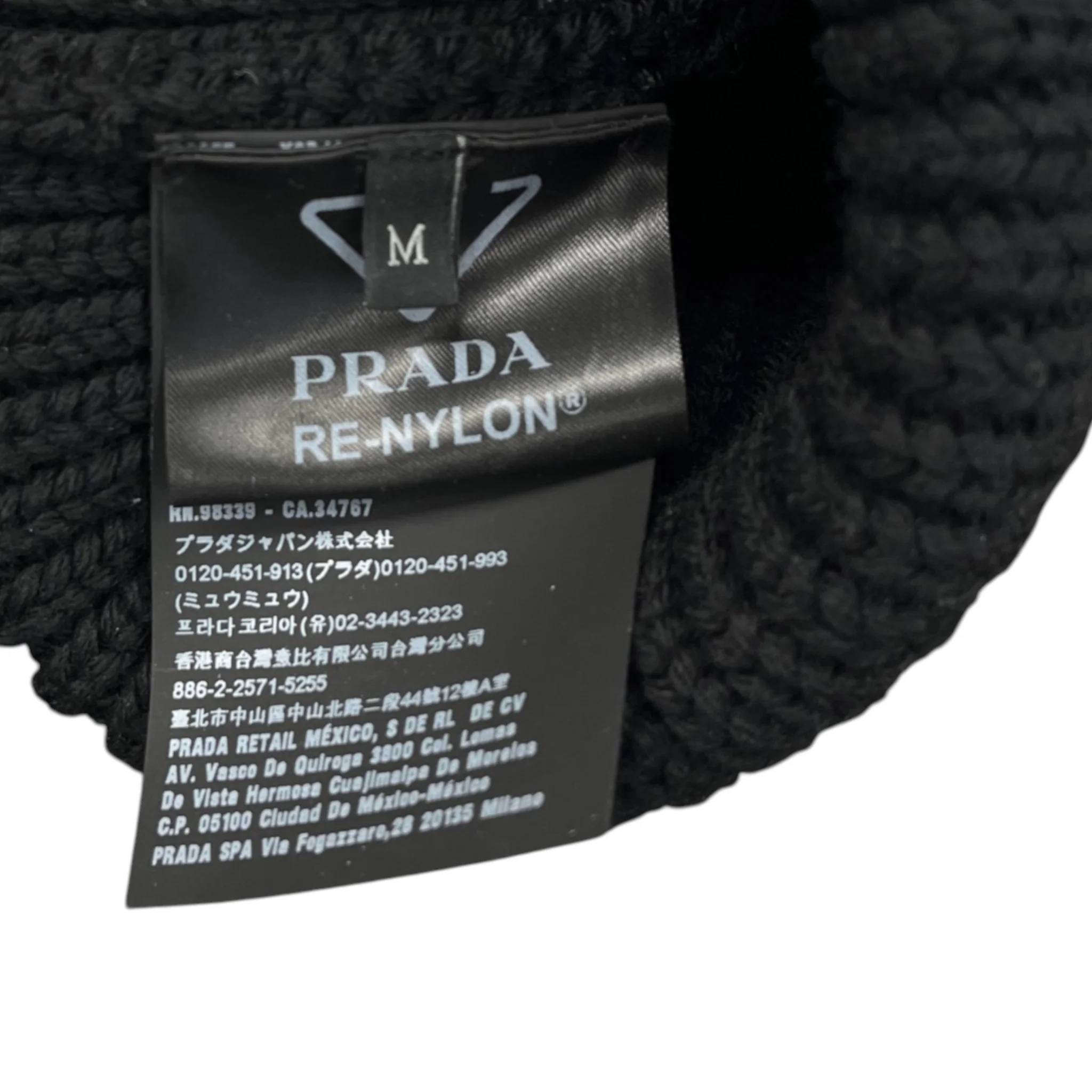 Men's Plaque Logo Pouch Hat Black Size M - Image 5