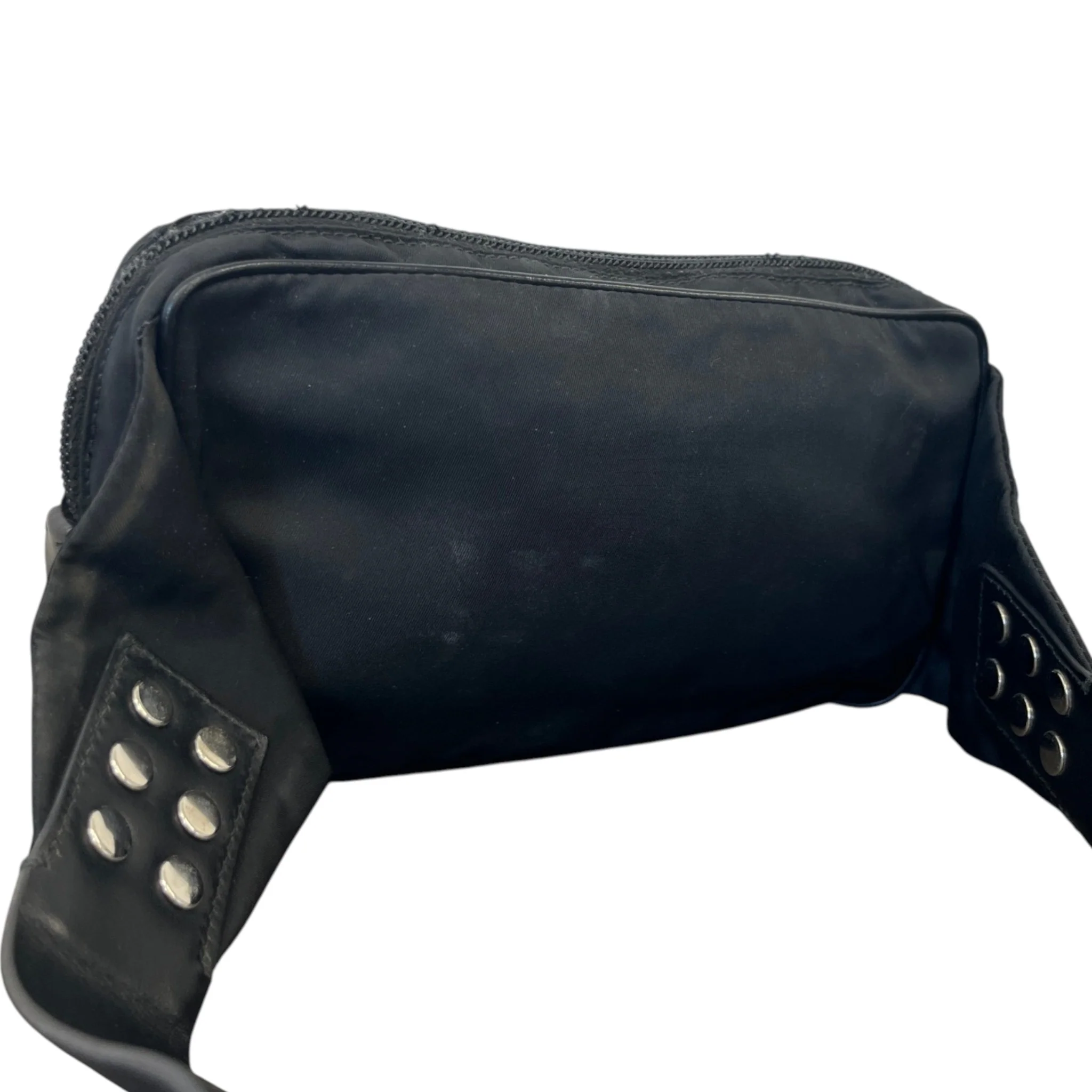 Men's Plaque Logo Studded Bag Black - Image 8