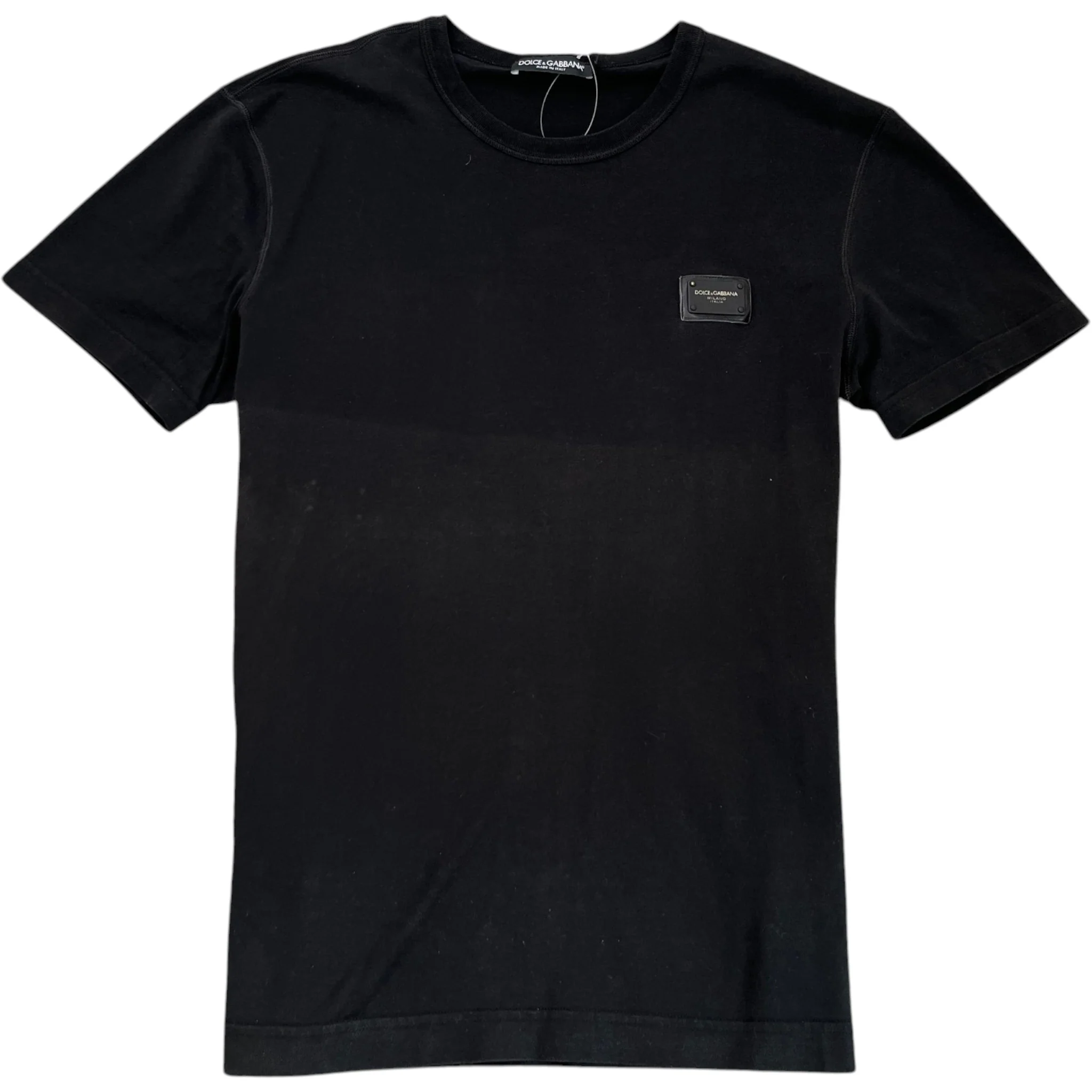 Men's Plaque Logo T-Shirt Black Size IT 48 / UK M