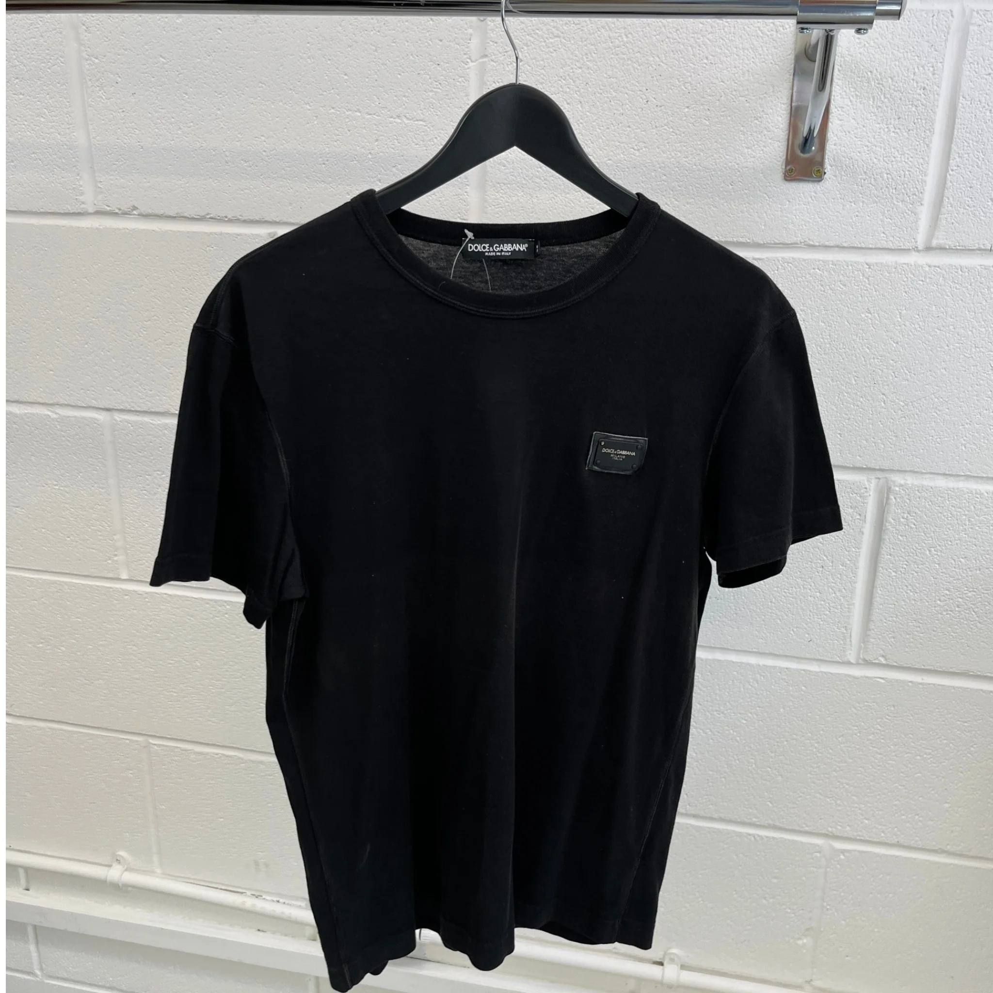 Men's Plaque Logo T-Shirt Black Size IT 48 / UK M - Image 8