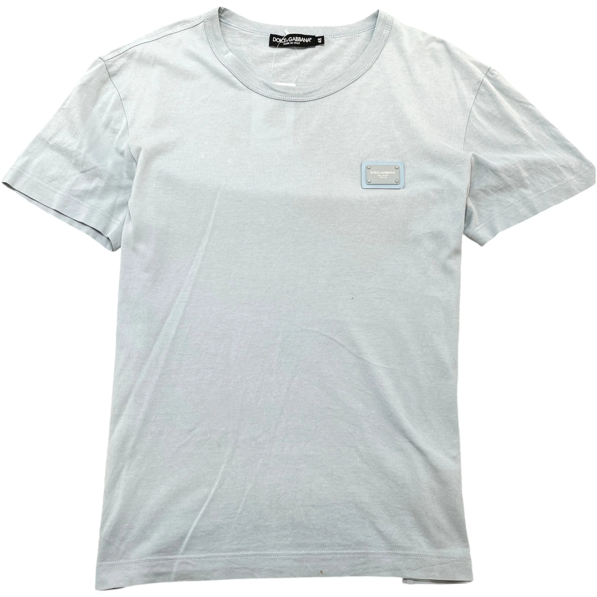 Men's Plaque Logo T-Shirt Blue Size IT 48 / UK M