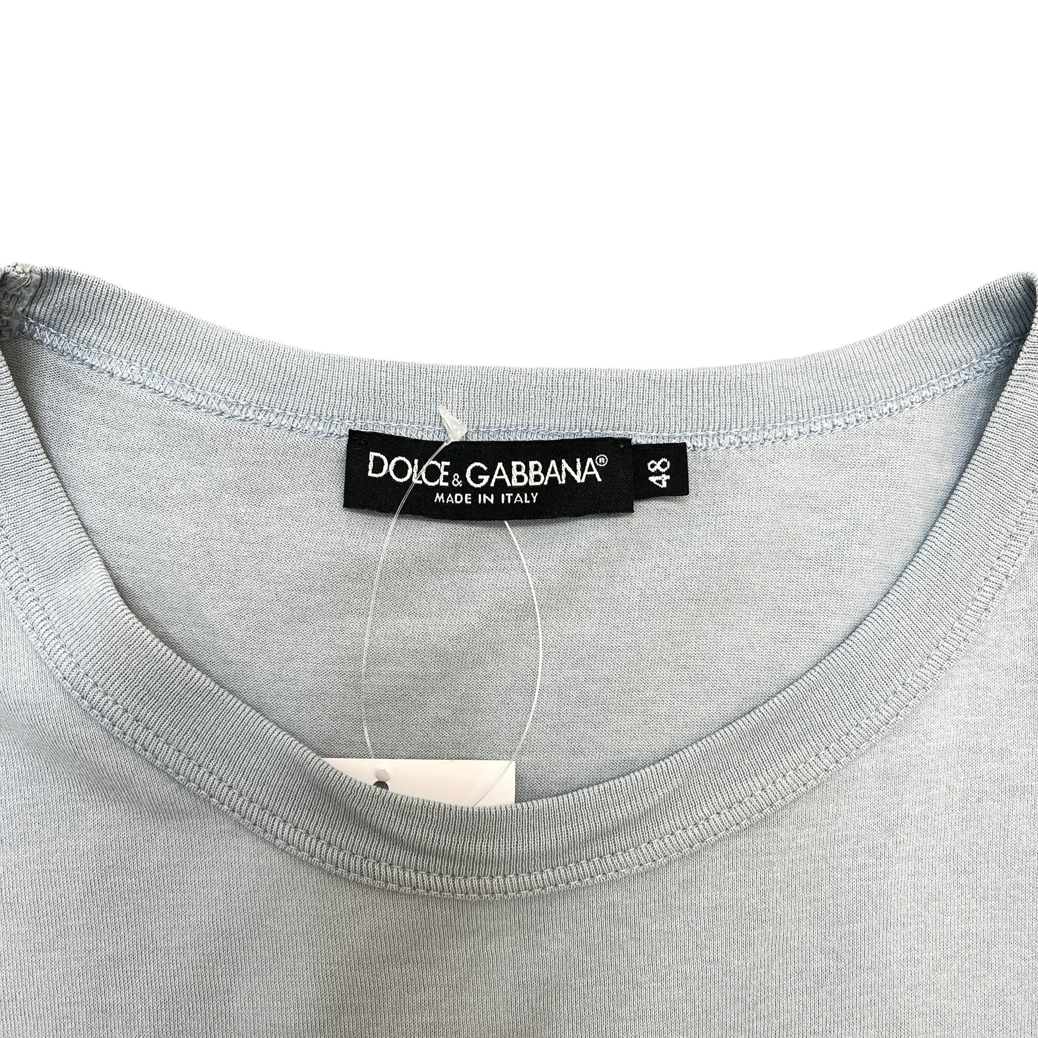 Men's Plaque Logo T-Shirt Blue Size IT 48 / UK M - Image 6