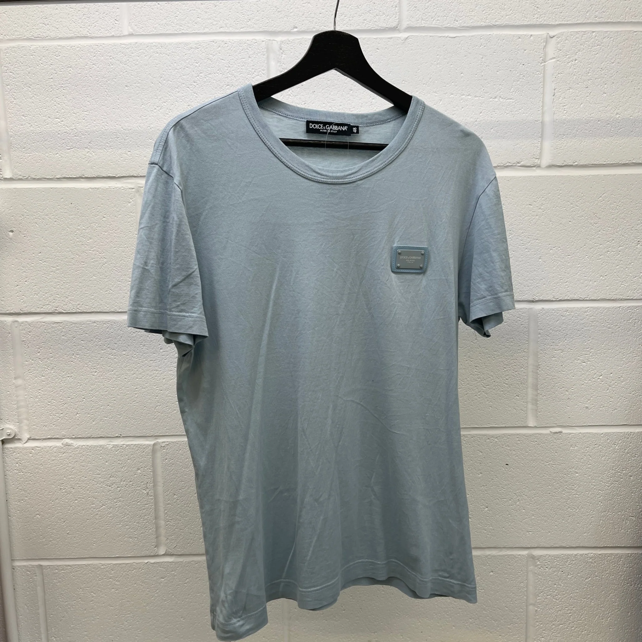 Men's Plaque Logo T-Shirt Blue Size IT 48 / UK M - Image 8