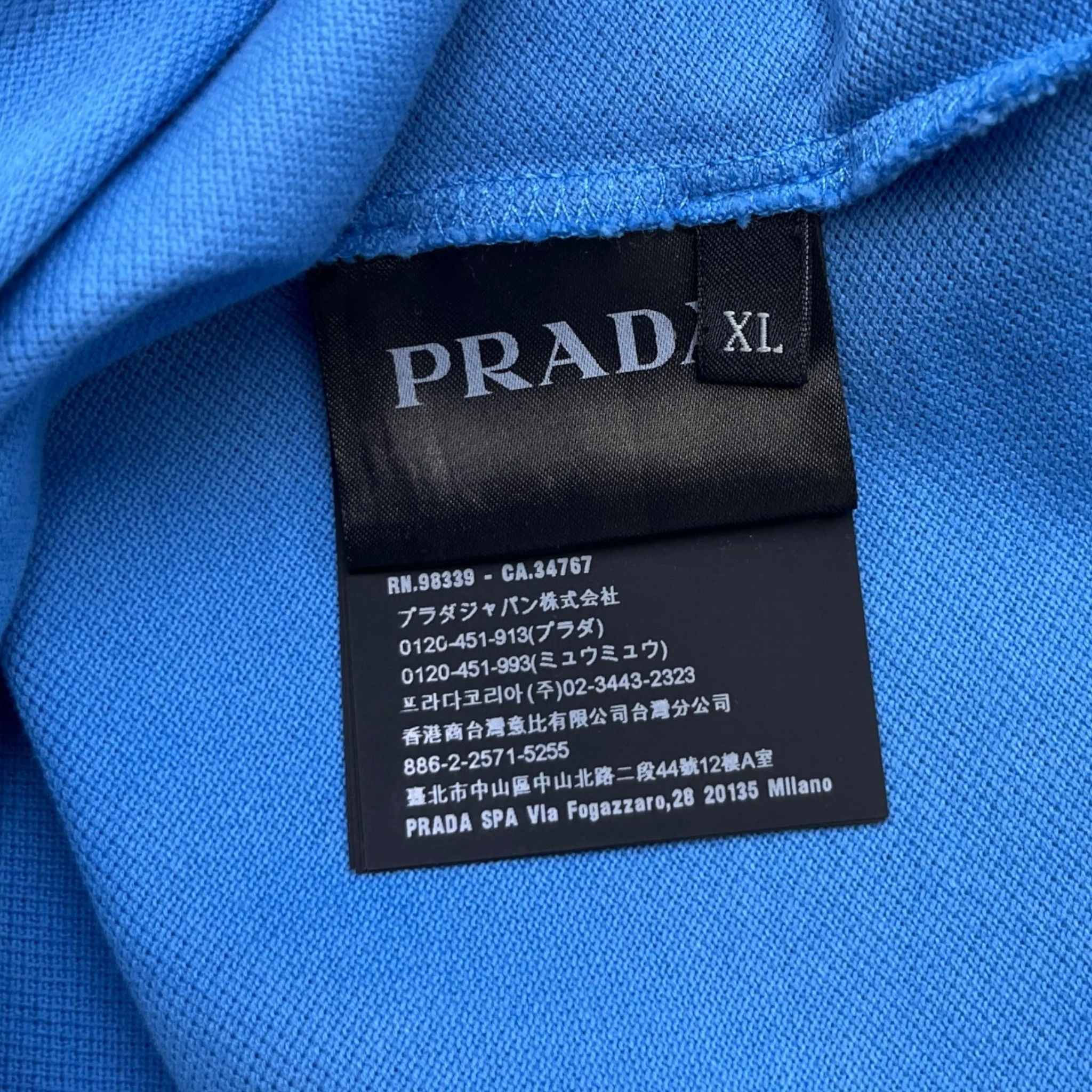 Men's Plaque Logo T-Shirt Blue Size XL - Image 6