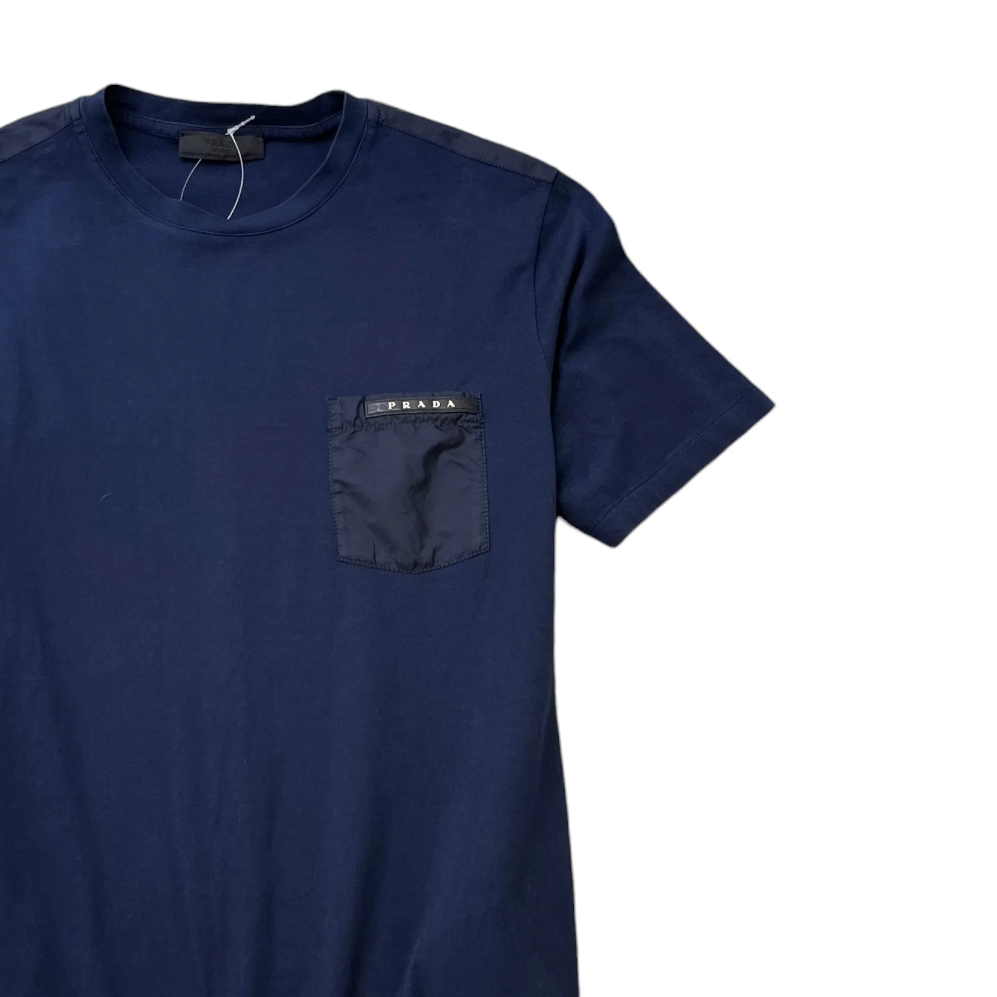 Men's Plaque Logo T-Shirt Navy Size S - Image 3