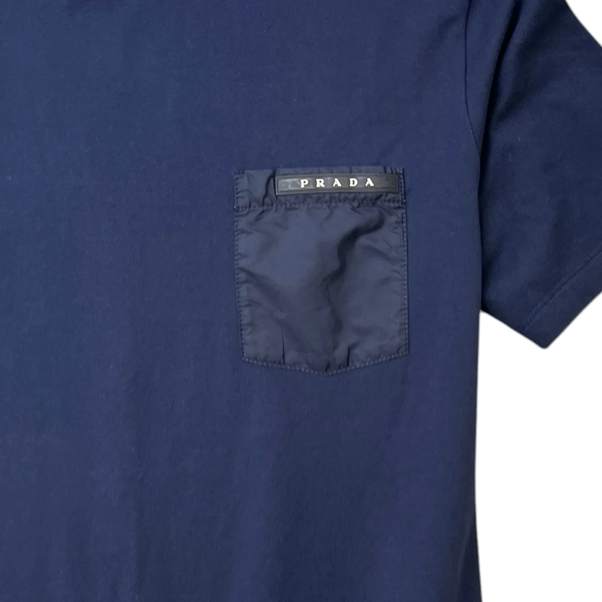 Men's Plaque Logo T-Shirt Navy Size S - Image 5