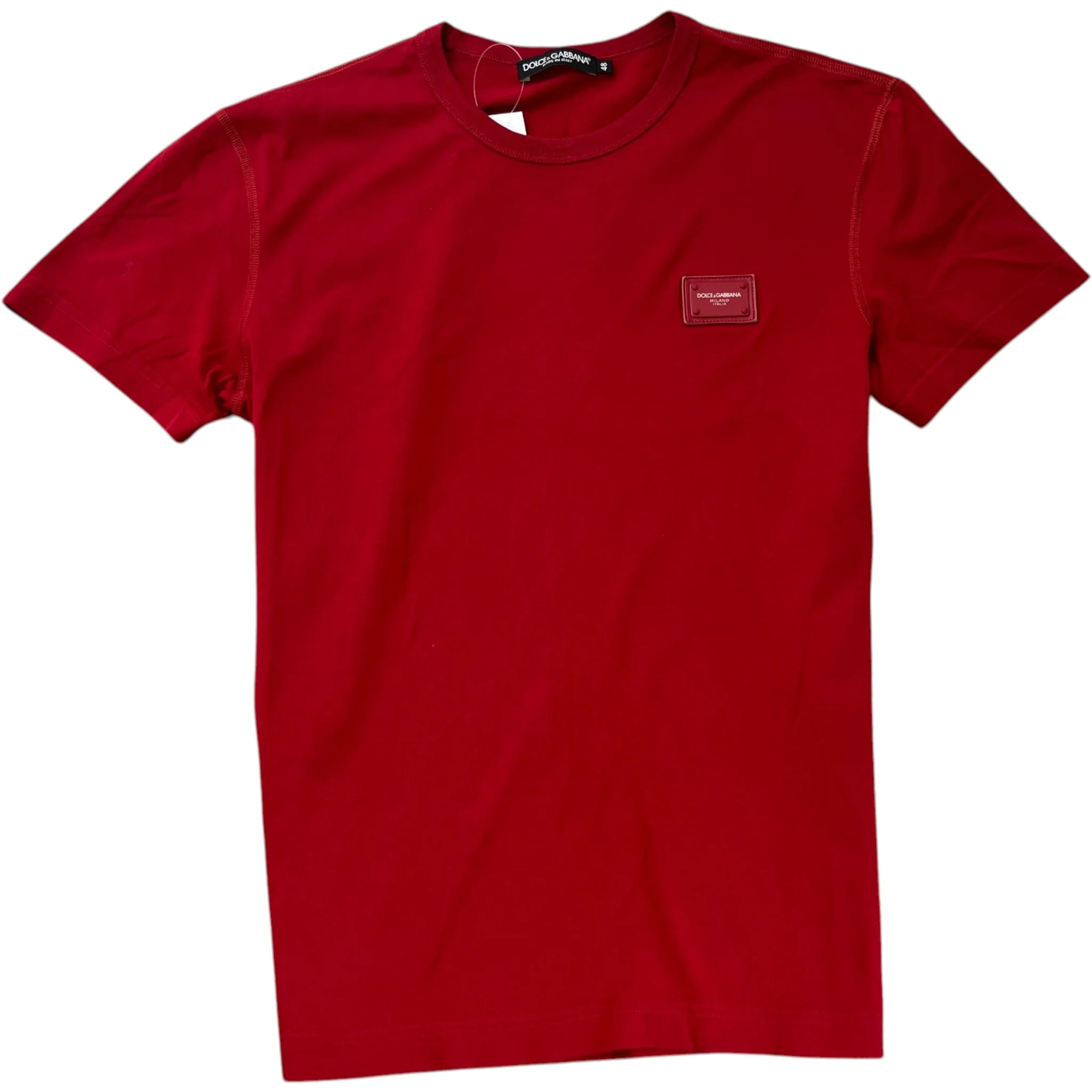 Men's Plaque Logo T-Shirt Red Size IT 48 / UK M