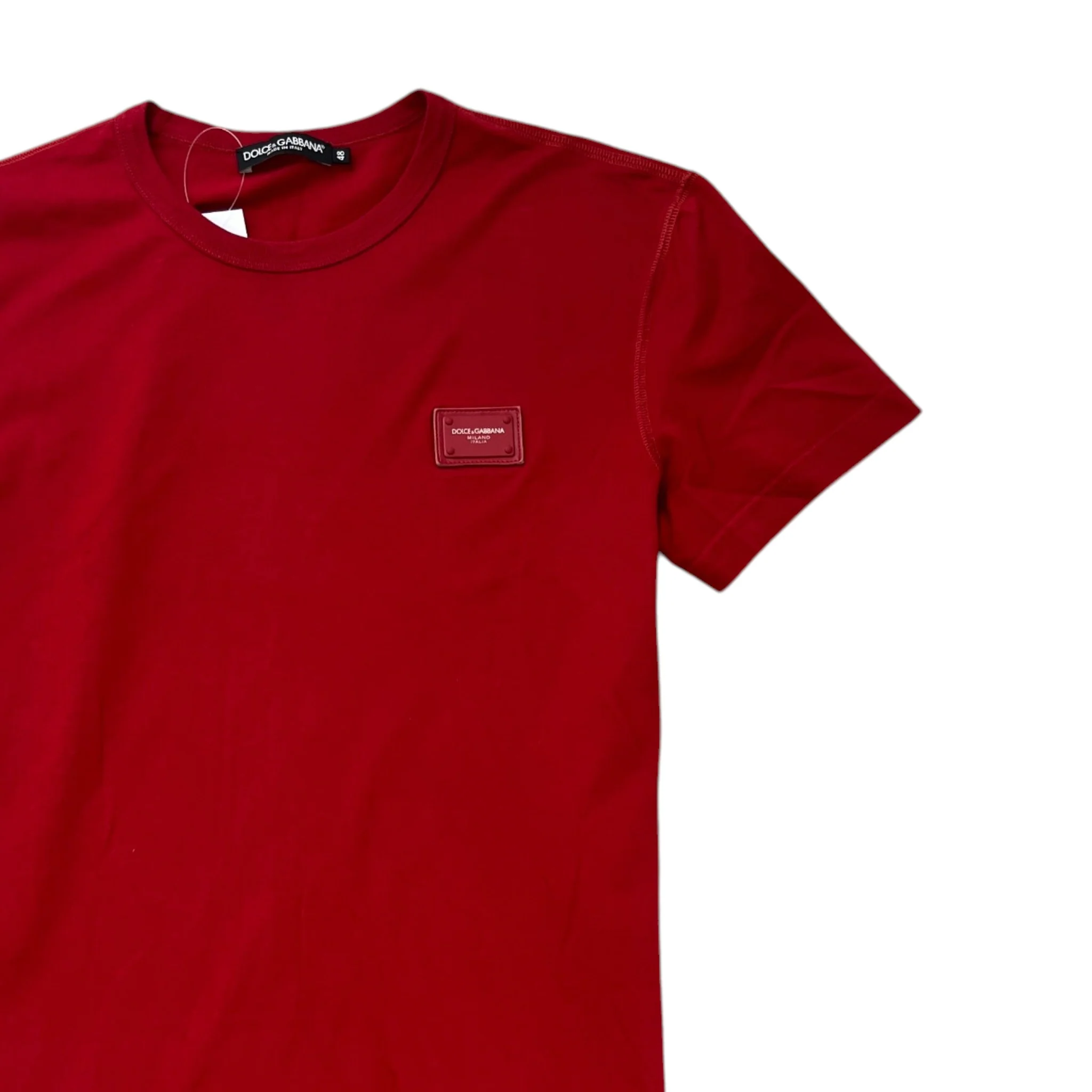 Men's Plaque Logo T-Shirt Red Size IT 48 / UK M - Image 3