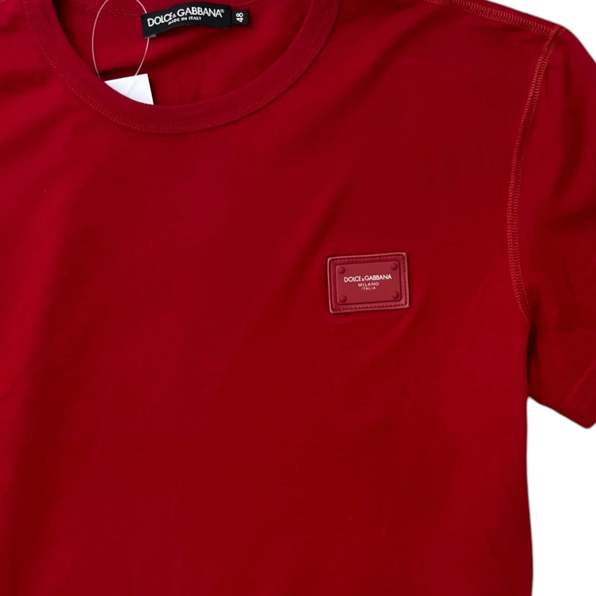 Men's Plaque Logo T-Shirt Red Size IT 48 / UK M - Image 5