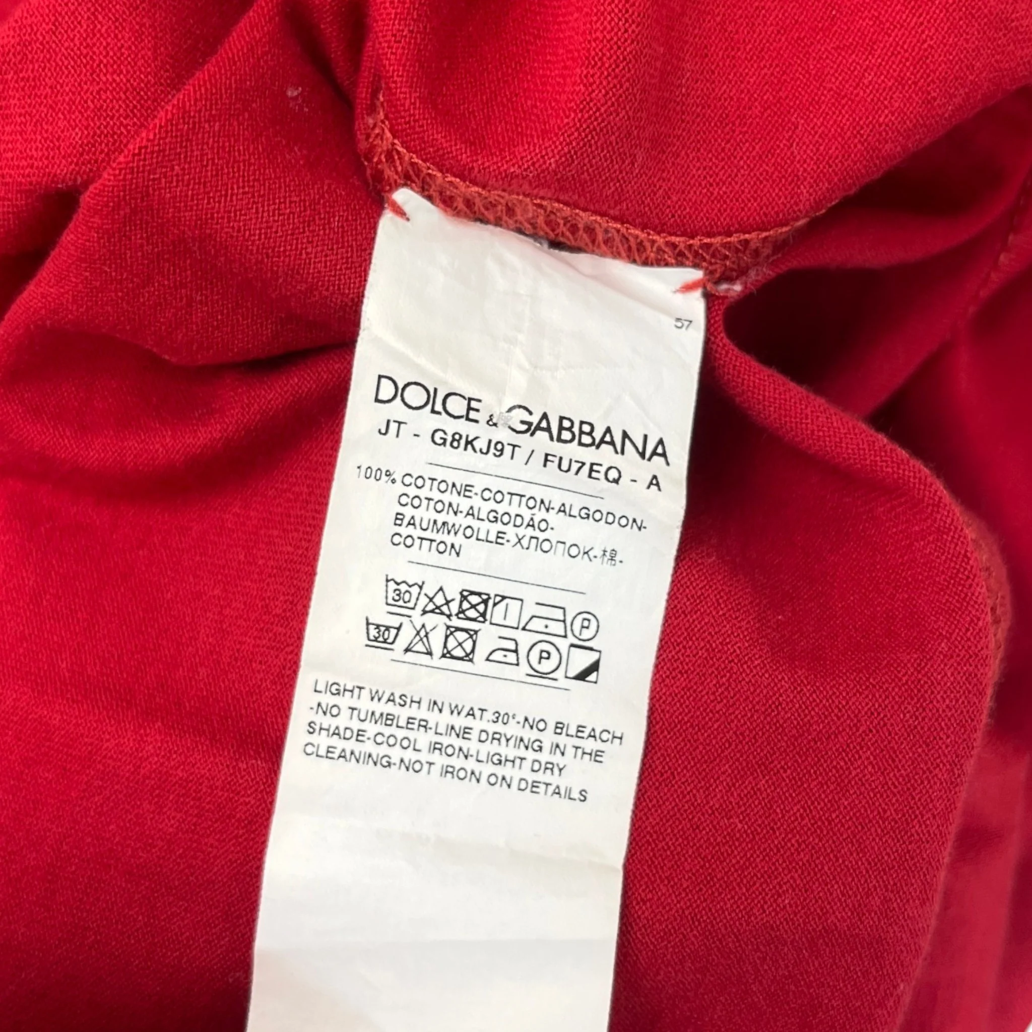 Men's Plaque Logo T-Shirt Red Size IT 48 / UK M - Image 6