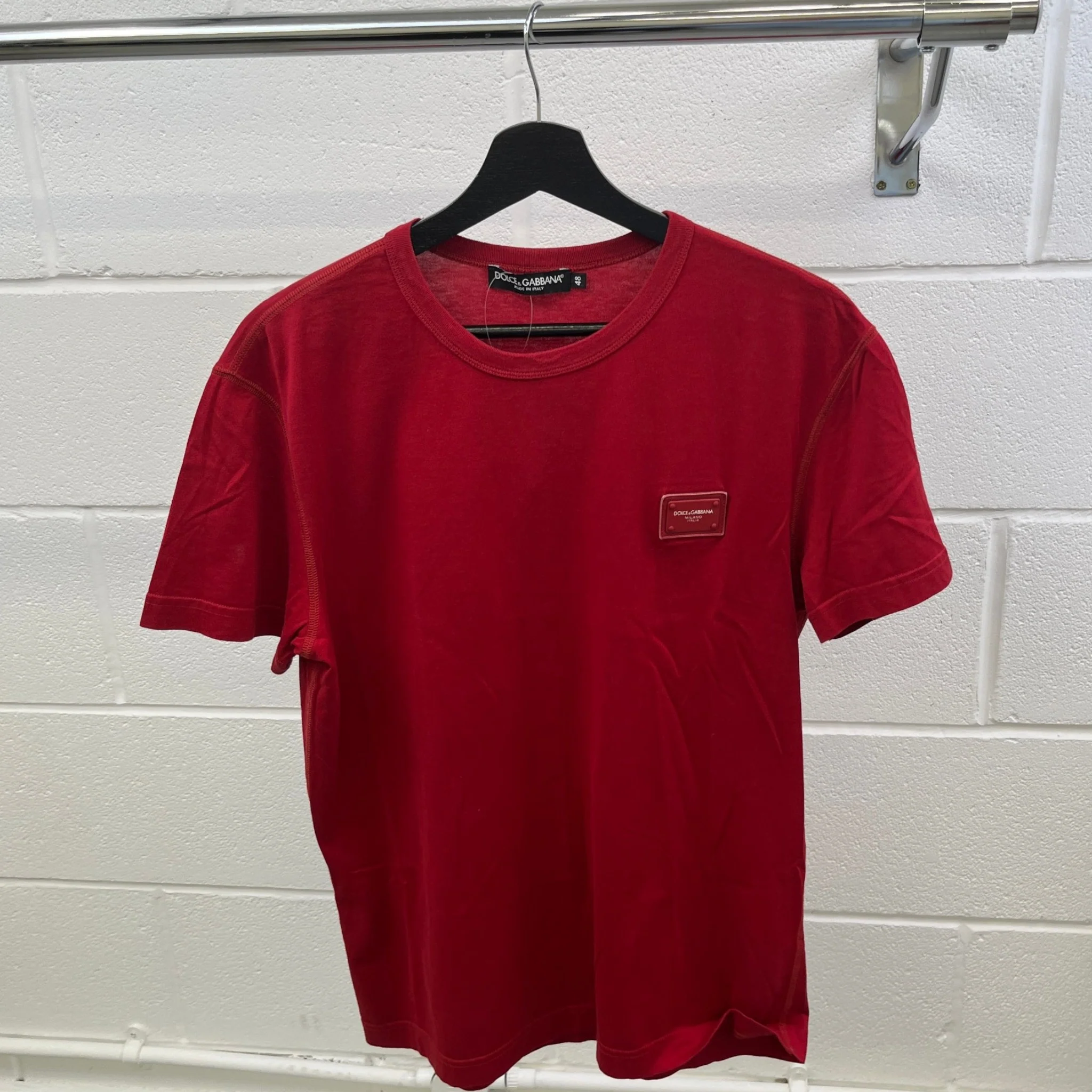 Men's Plaque Logo T-Shirt Red Size IT 48 / UK M - Image 8