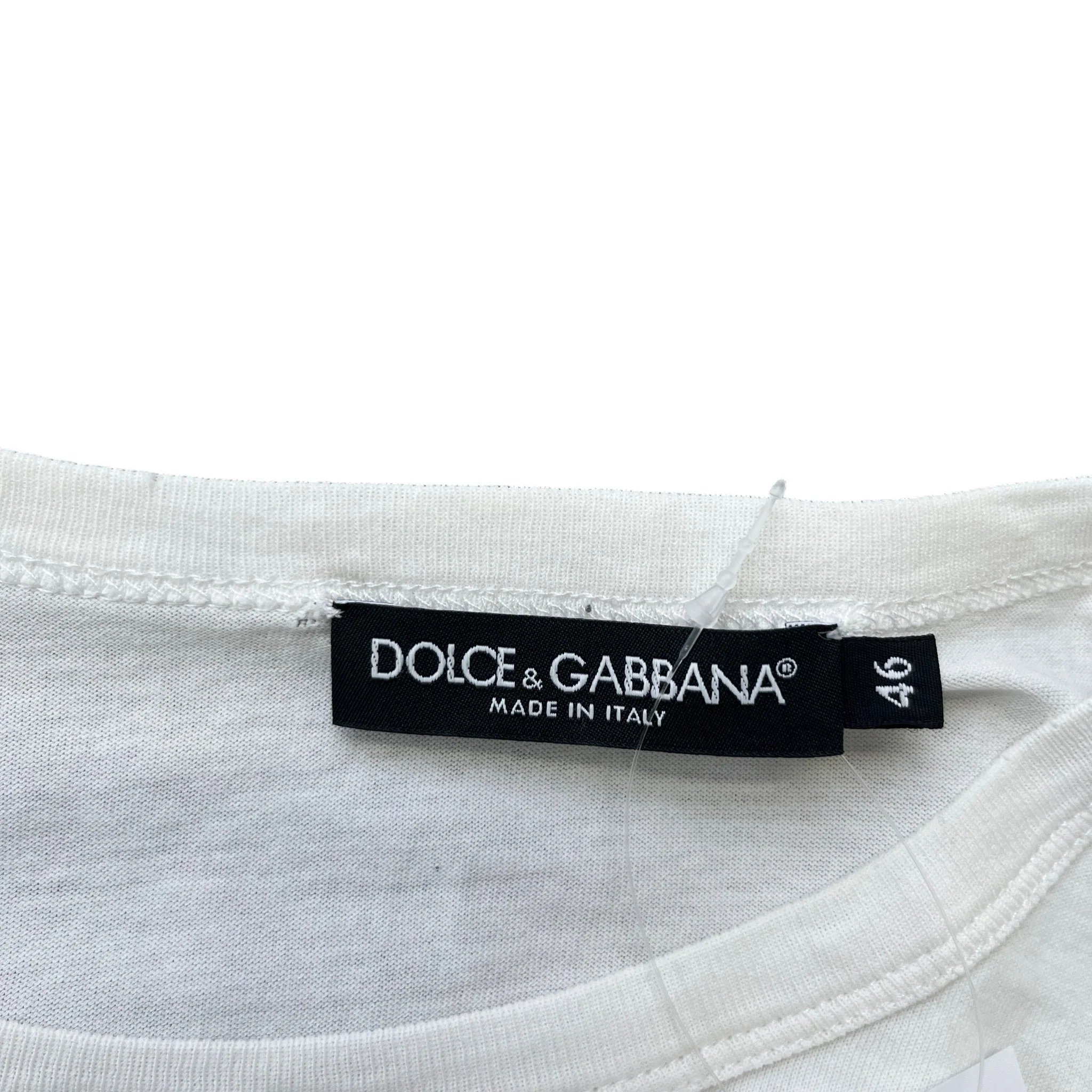 Men's Plaque Logo T-Shirt White Size IT 46 / UK S - Image 6