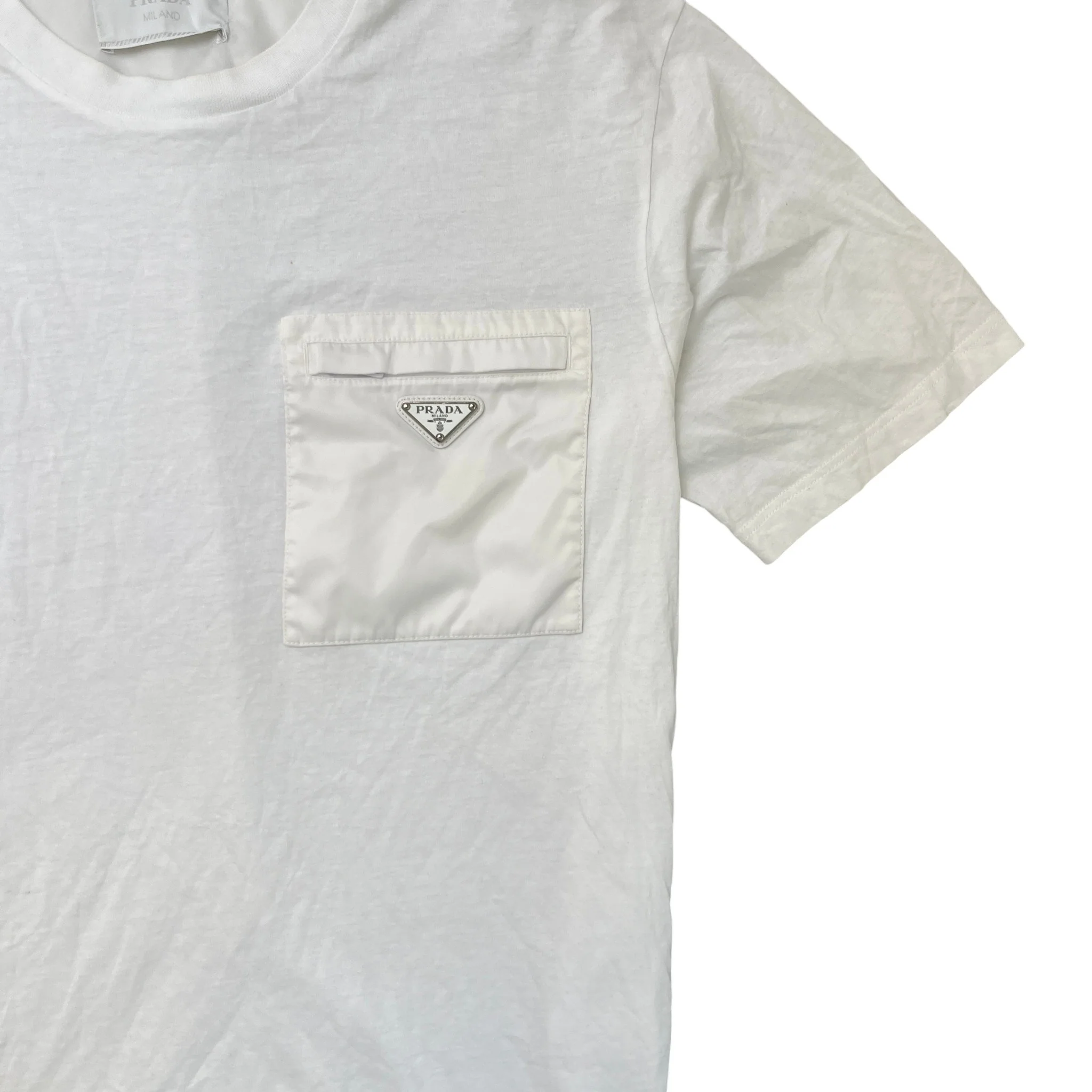 Men's Plaque Logo T-Shirt White Size XL - Image 5