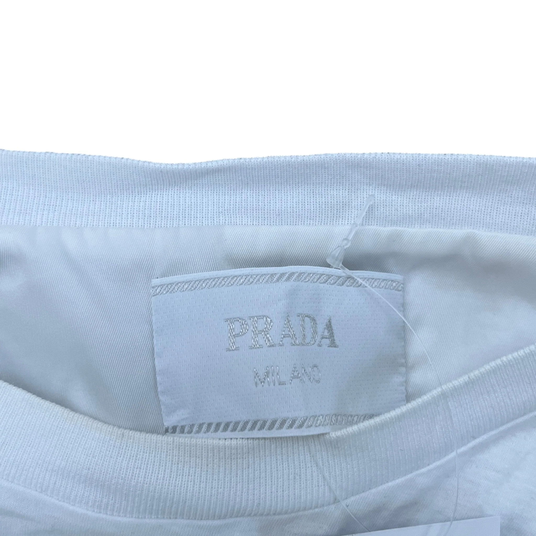 Men's Plaque Logo T-Shirt White Size XL - Image 7