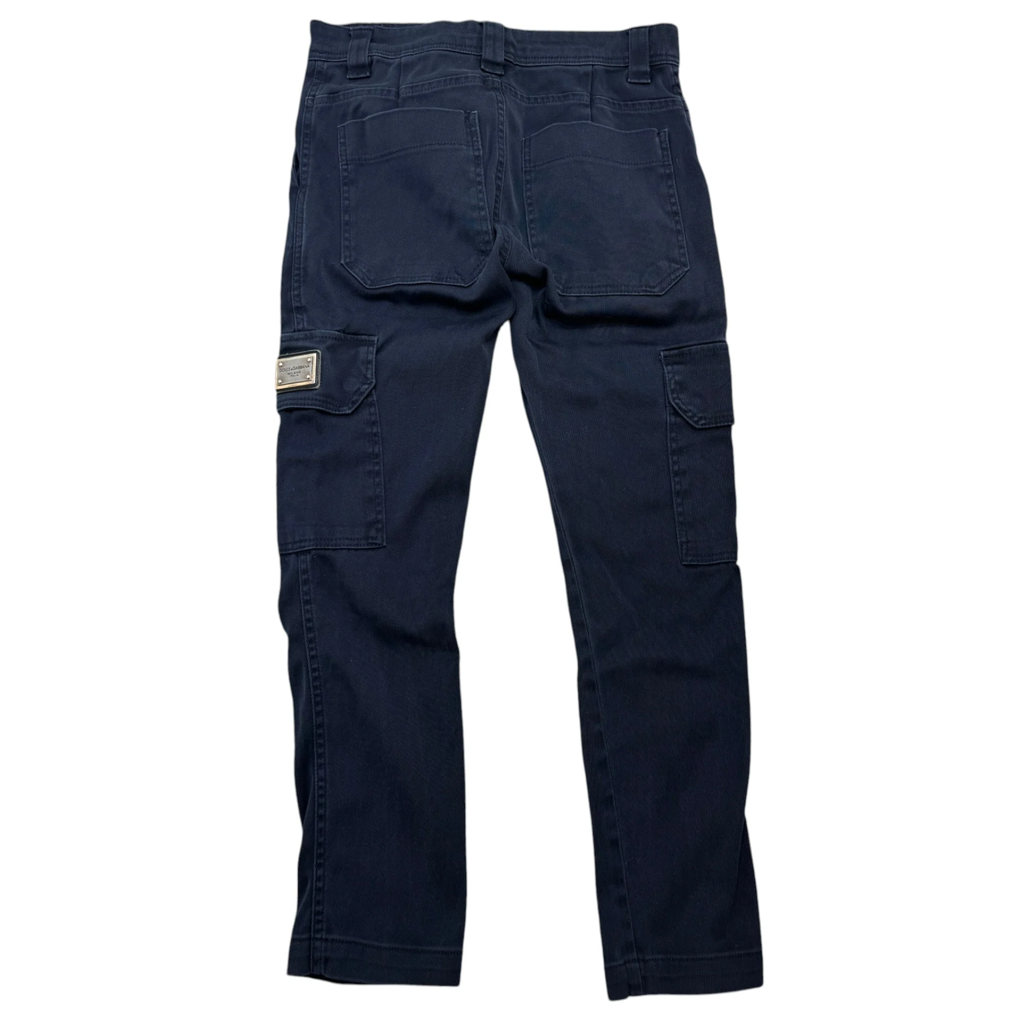 Men's Plaque Logo Trousers Navy Size S - Image 2
