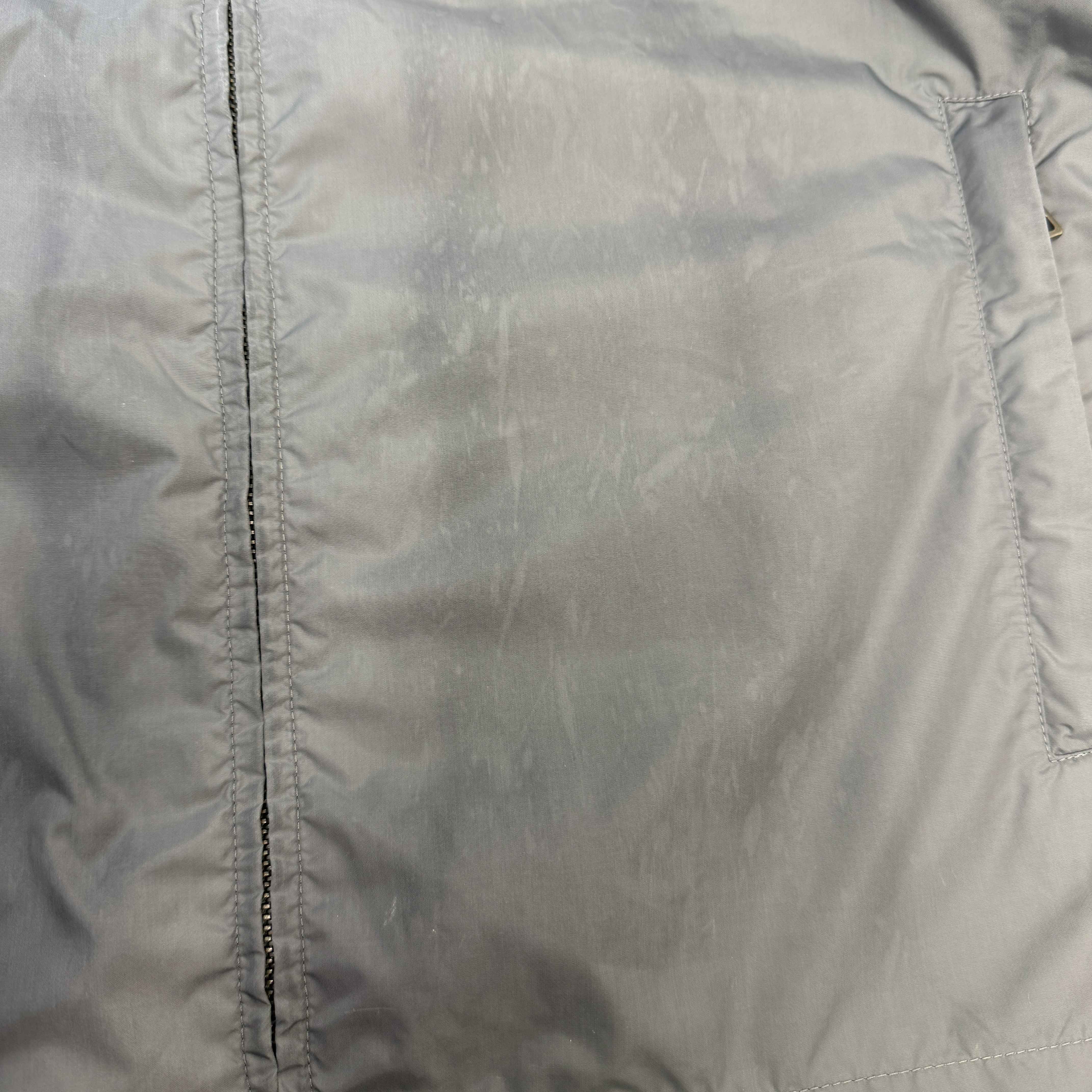 Men's Plaque Logo Windbreaker Grey Size S - Image 11