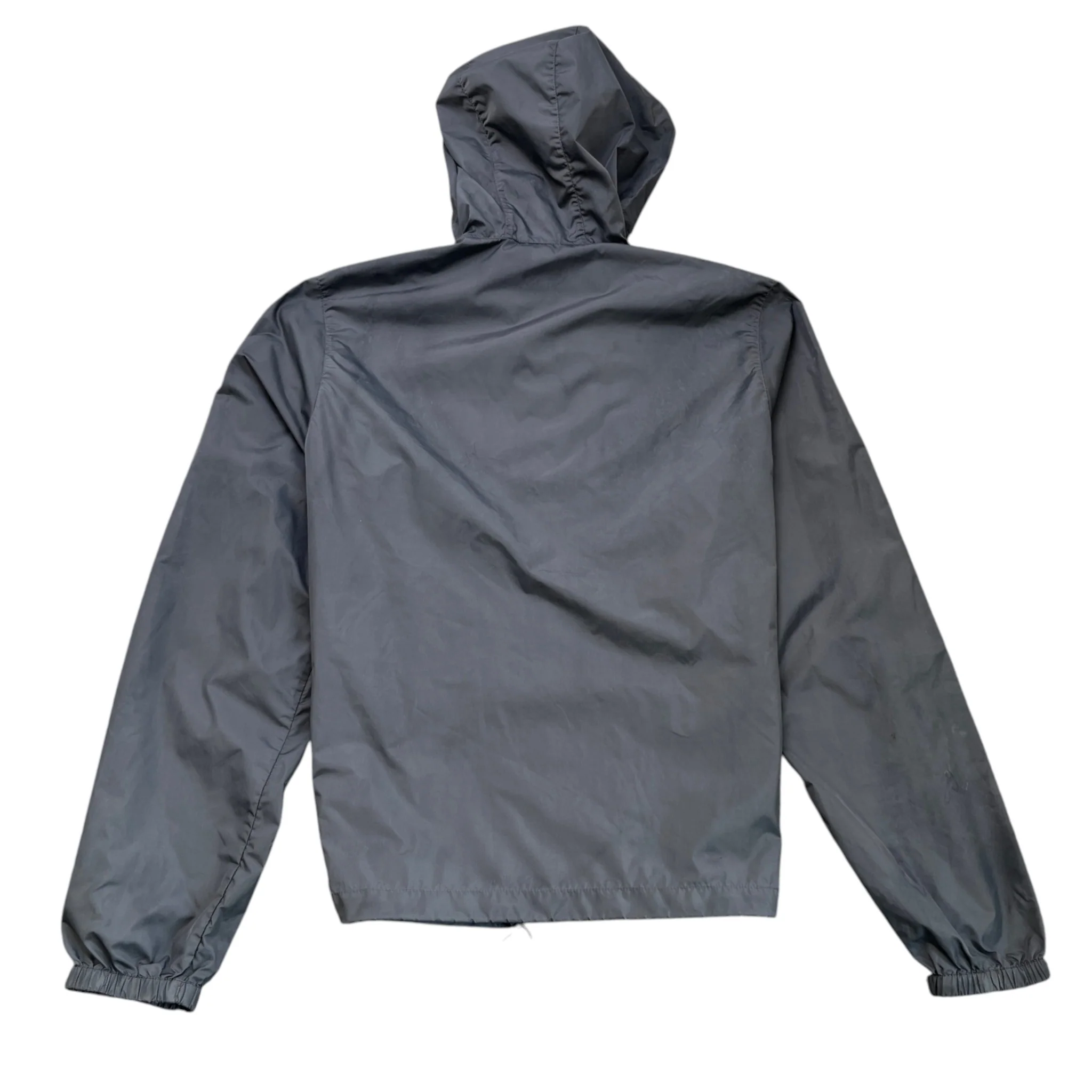 Men's Plaque Logo Windbreaker Grey Size S - Image 2