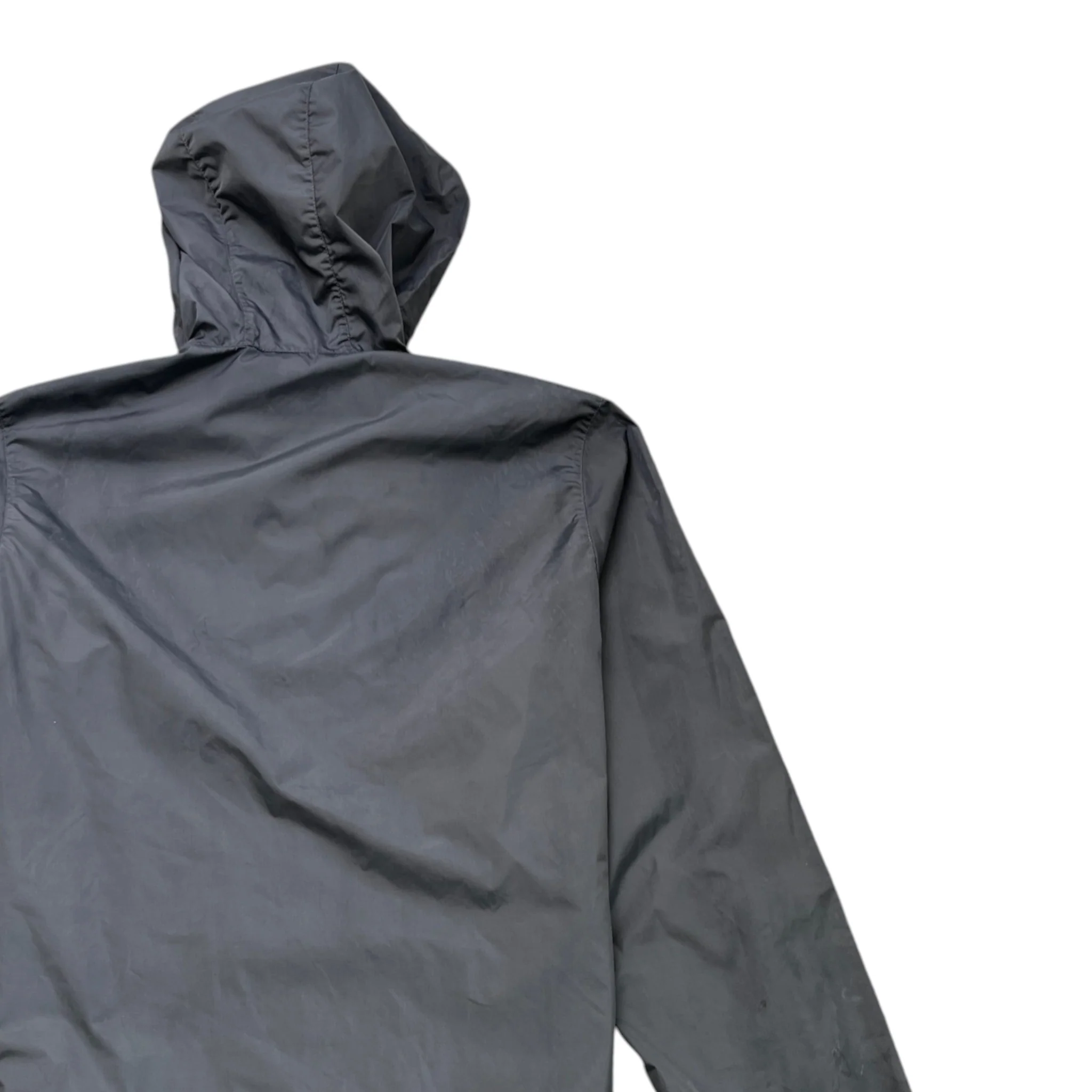 Men's Plaque Logo Windbreaker Grey Size S - Image 4