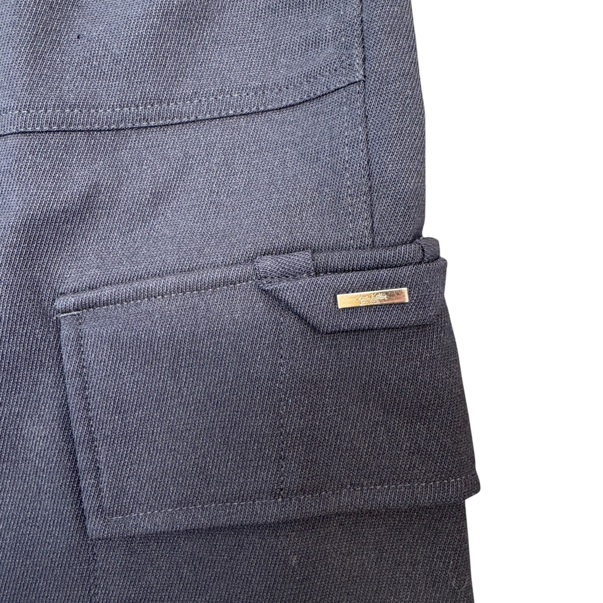 Men's Plaque Patch Pocket Trousers Navy Size Waist 42" - Image 4