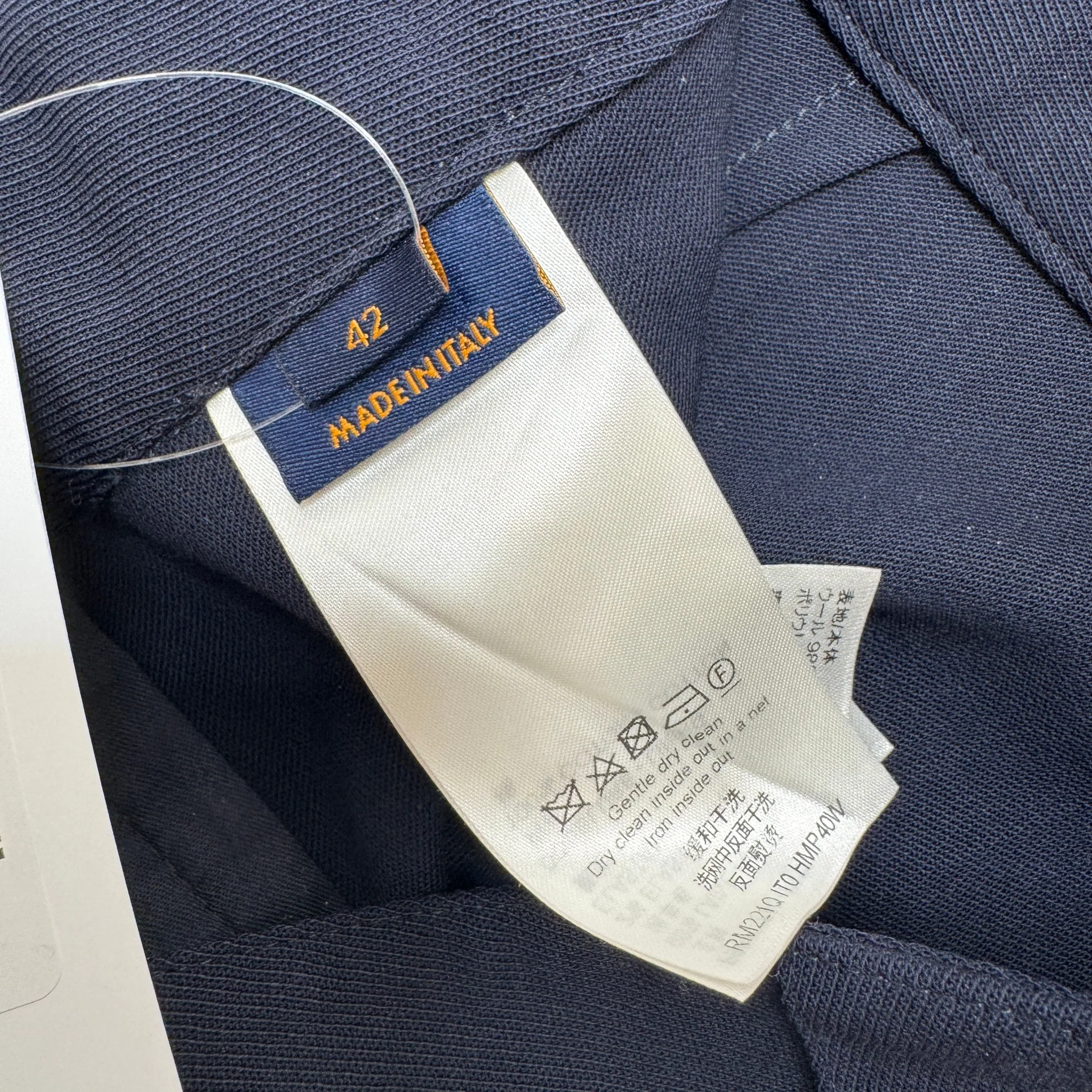 Men's Plaque Patch Pocket Trousers Navy Size Waist 42" - Image 7