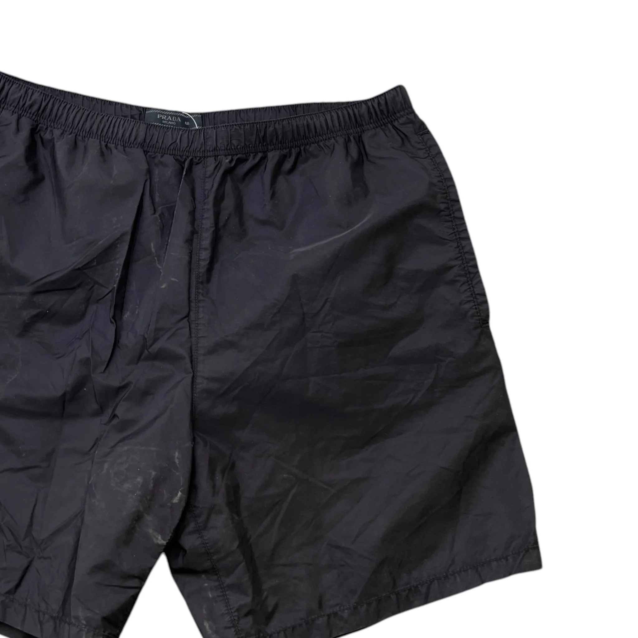 Men's Plaque Pocket Logo Swim Shorts Black Size W32 / IT 48 - Image 3